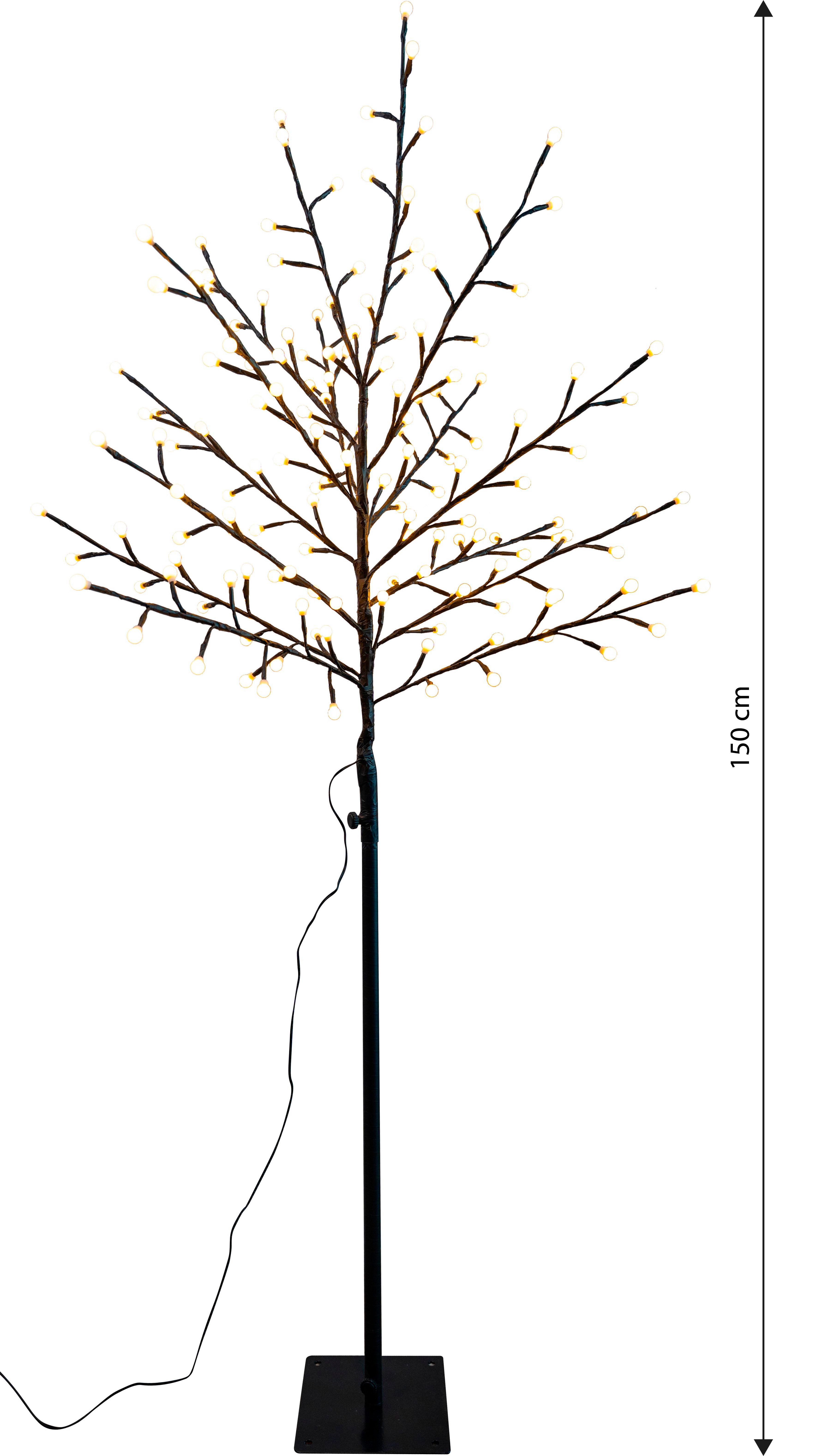 Northpoint LED Baum LED Baum 150 LEDs Timer 6h On 18h Off Mit Kabel Heringe