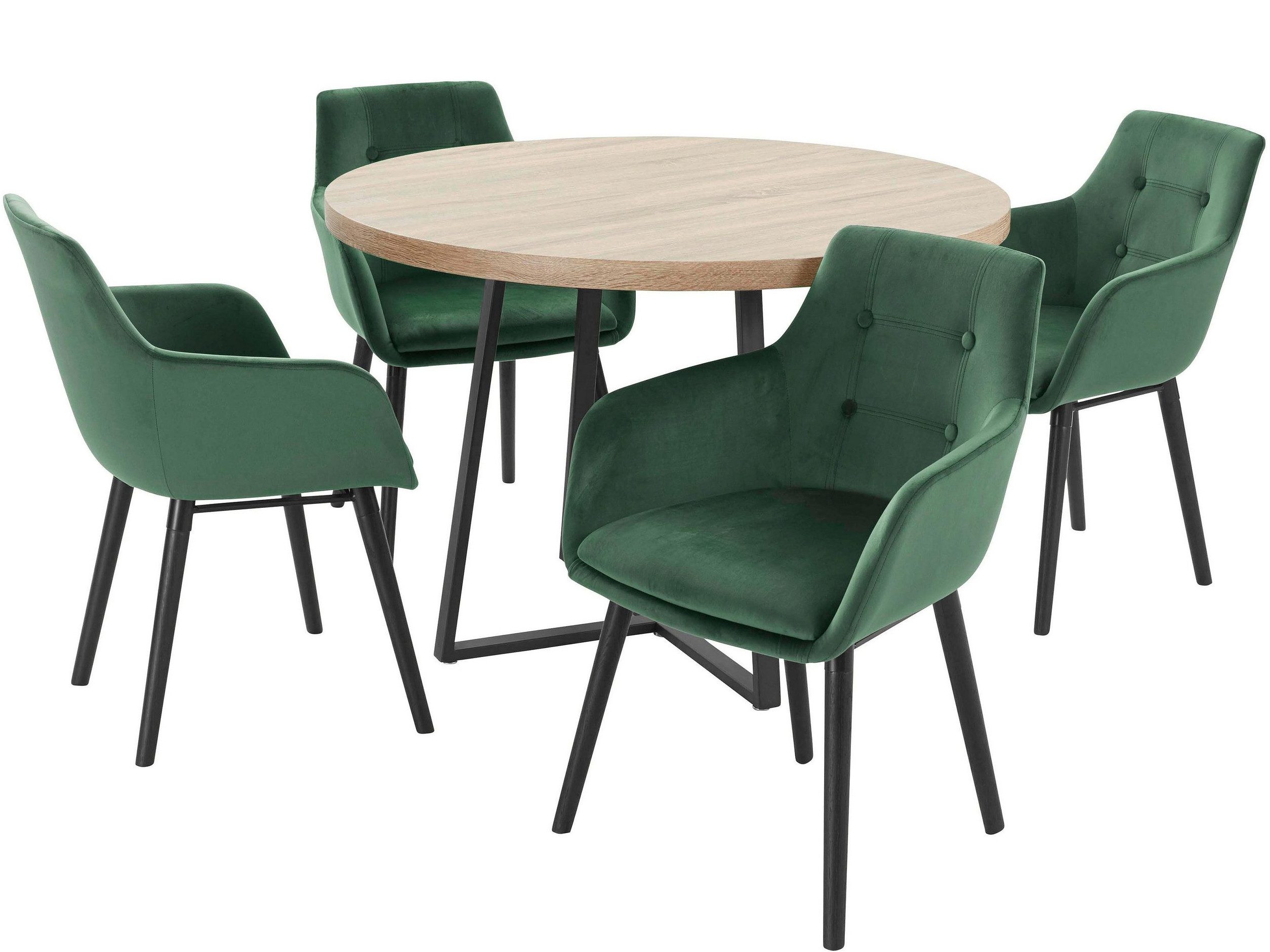 loft24 Essgruppe Cliff, (Set, 5-tlg), runder günstig online kaufen