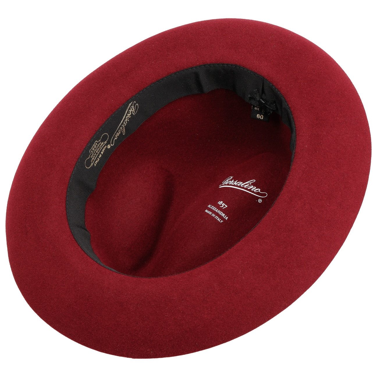 Borsalino Filzhut (1-St) Fedora mit Ripsband, Made in Italy