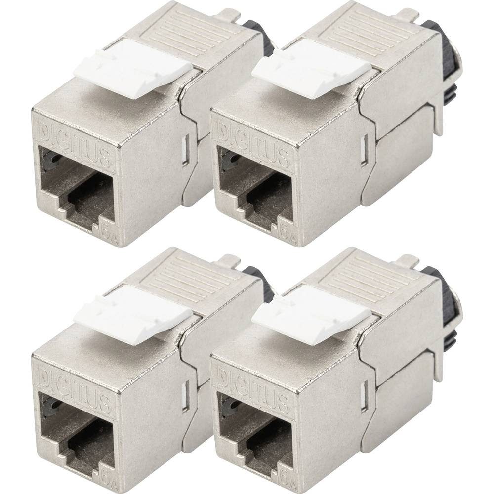 CAT 6A Keystone Modul, geschirmt mit Netzwerk-Adapter