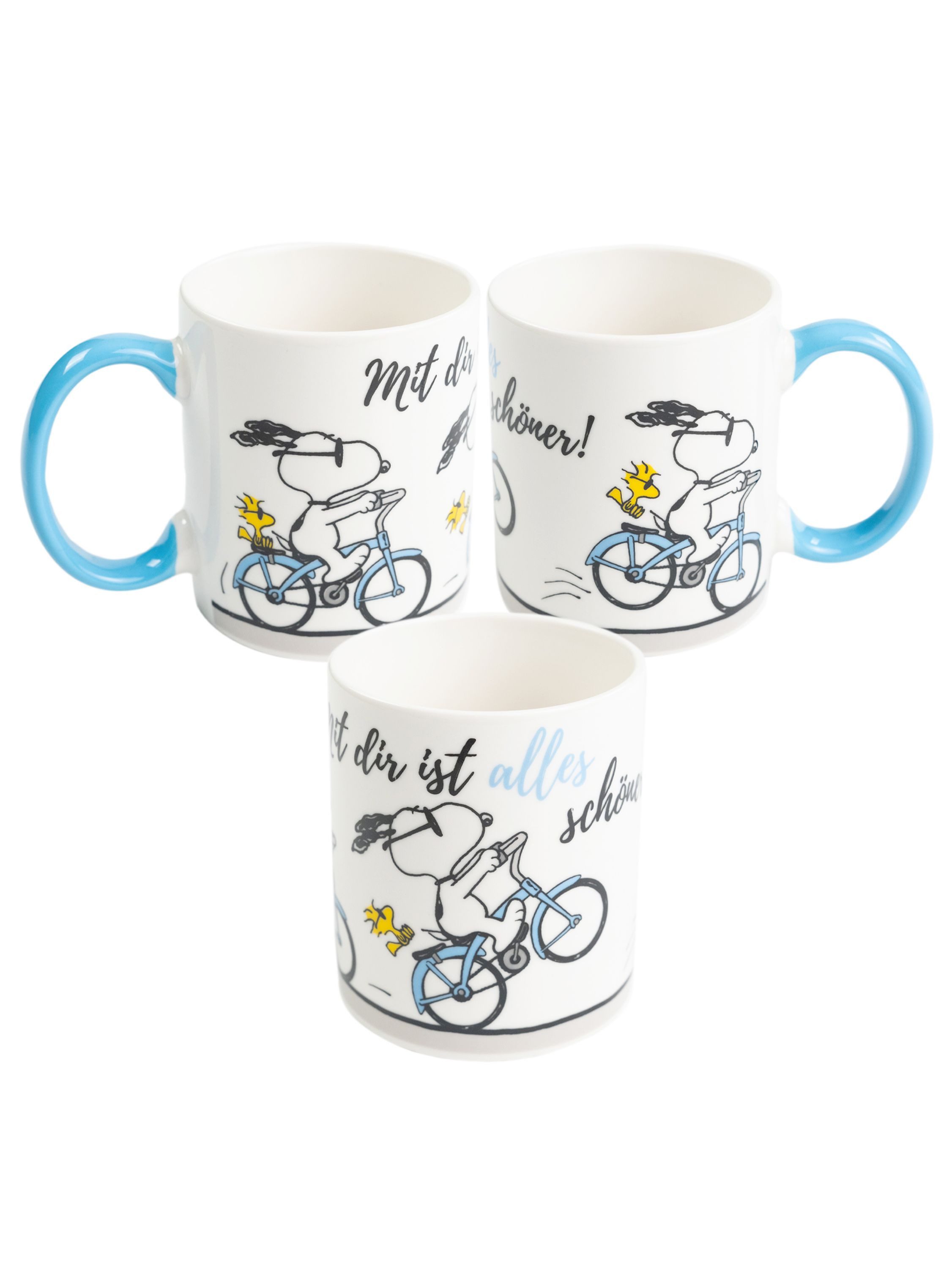 United Labels® Tasse The Peanuts Snoopy Tasse - Mit dir ist alles schöner! Becher 320 ml, Keramik