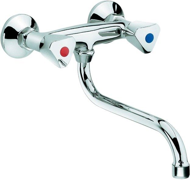 Moen 8124 Zweigriff-Spültischarmatur – Chrom, Massive Messingkonstruktion, 14 Cm Reichweite, ADA-konform