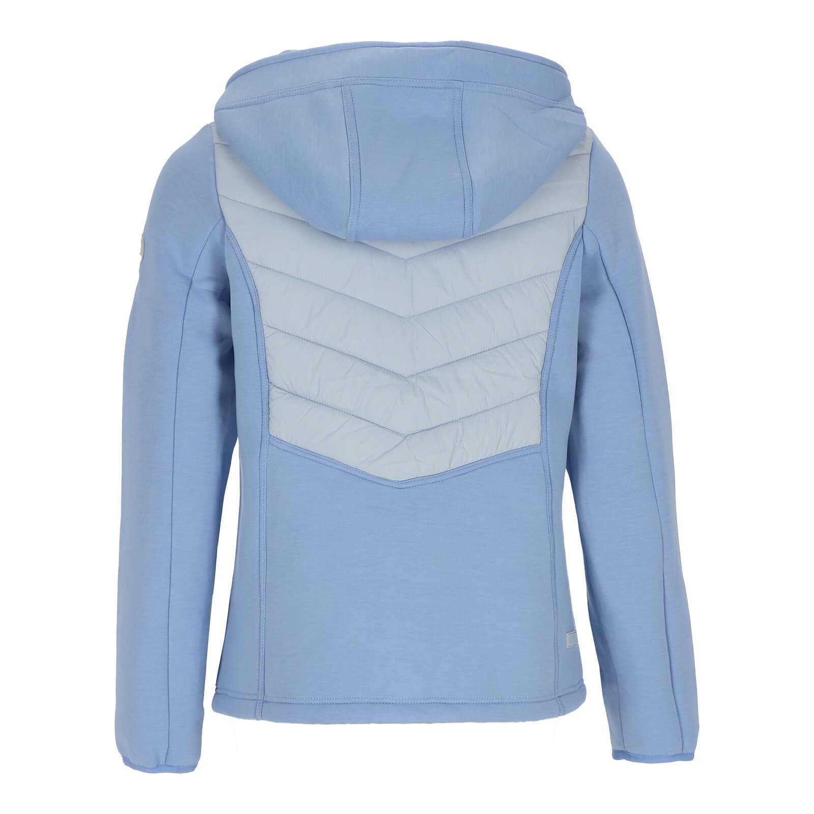 Leitfeuer Steppjacke 50864 Damen Hybridjacke mit Kontrast-Steppung - Modische Jacke mit Kapuze