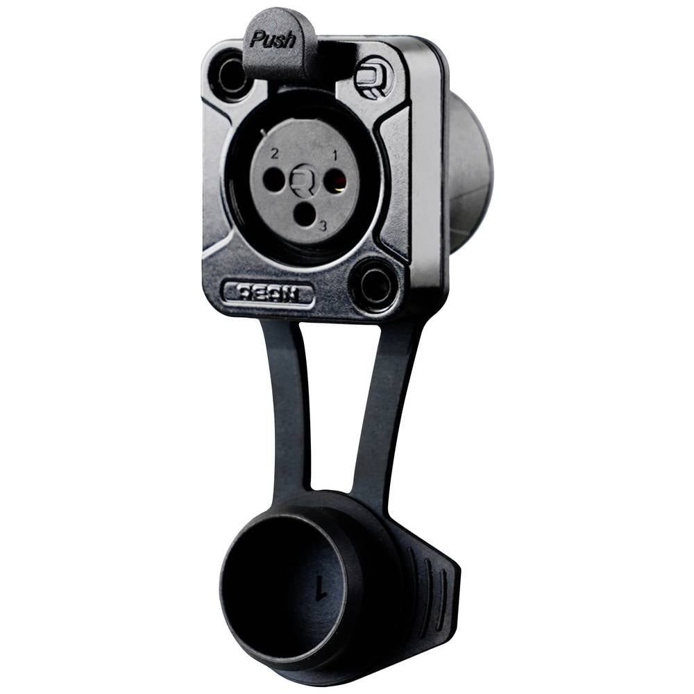 XLR 3 Pole Female receptacle, IP65 Airtight, Audio- & Video-Adapter