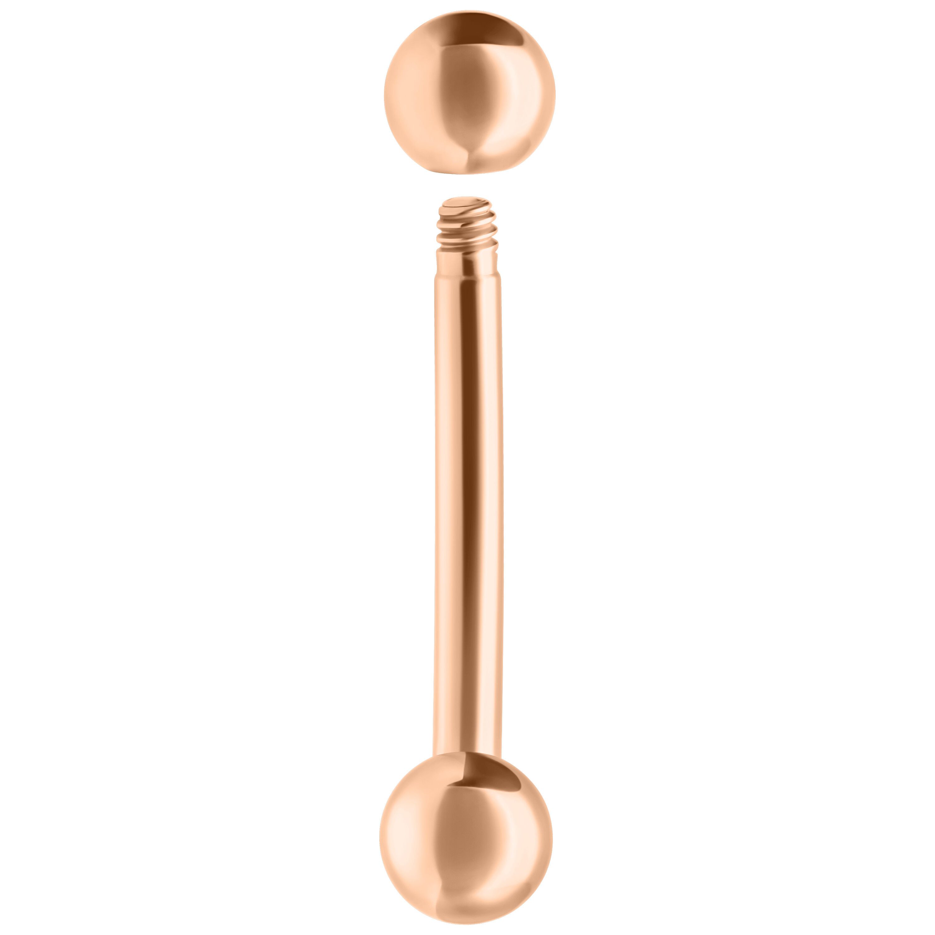 Wildcat Piercing-Set Basic Micro Bananabell für Ohr, Augenbraue, Intim, 1 Stück, Titan Grad 23 - wasserfest, hautverträglich, Roségold