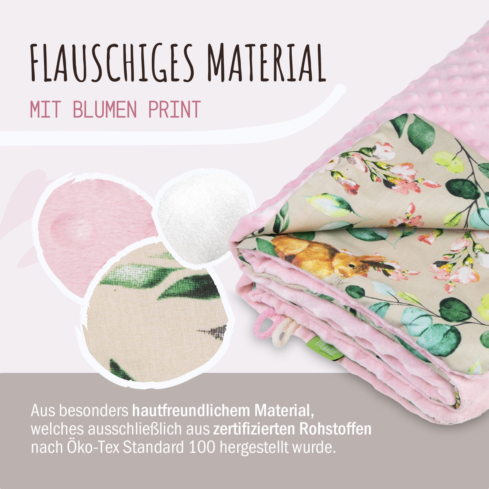 Babydecke LULANDO 100x75 cm flauschige Kuscheldecke günstig online kaufen