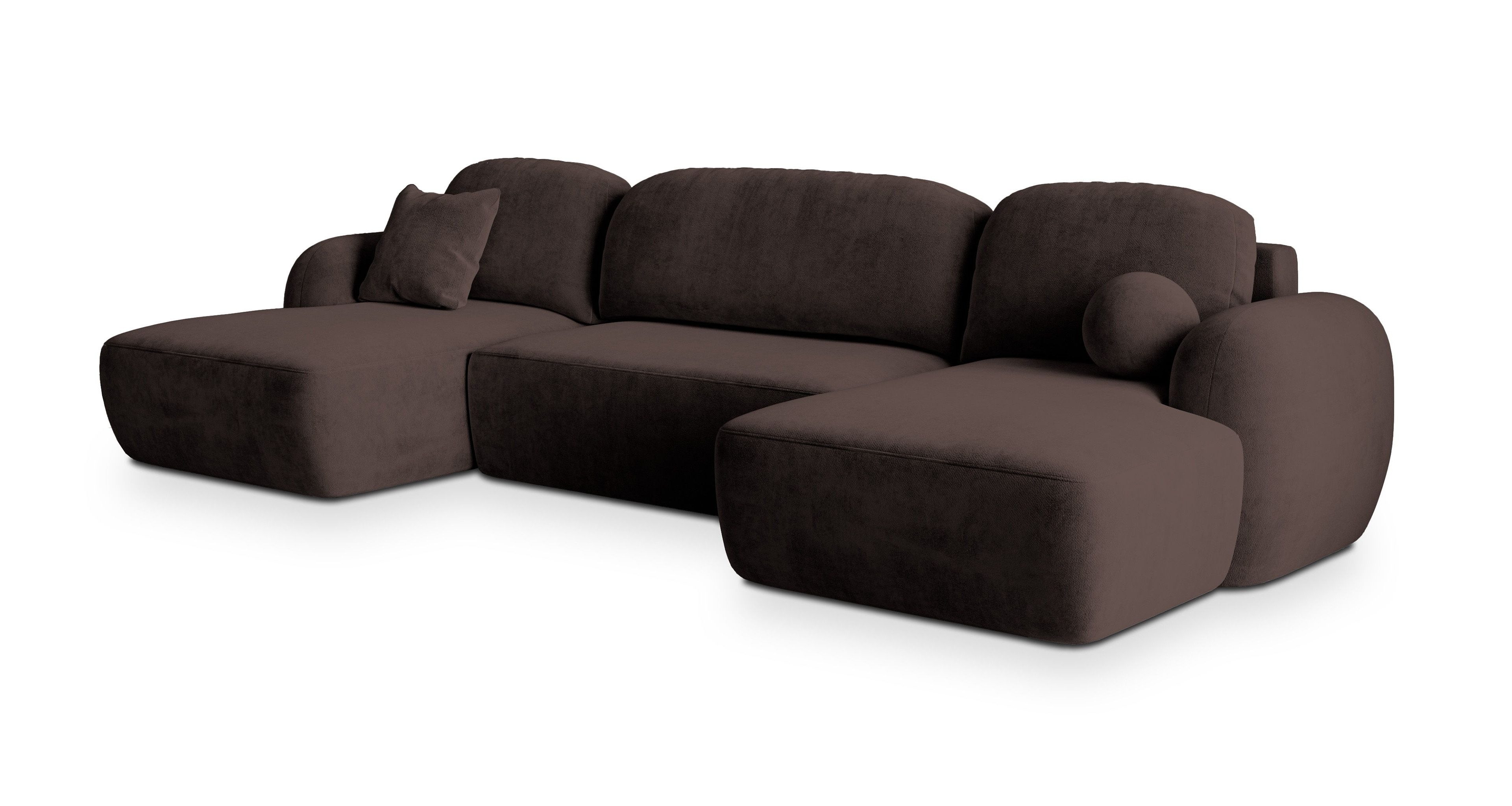 Masseno Ecksofa SAVONA mit Schlaffunktion U-Form, Sofa mit Bettkasten