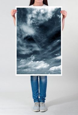 Sinus Art Poster 90x60cm Poster Dunkler Wolkenhimmel vor dem Sturm