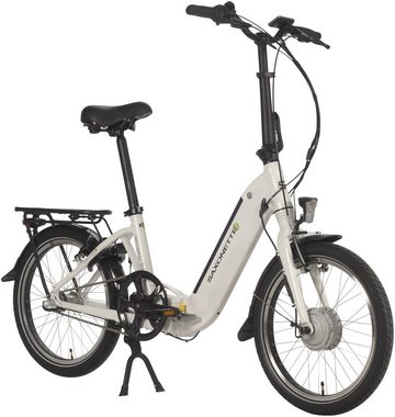 SAXONETTE E-Bike Compact Comfort Plus, 3 Gang, Nabenschaltung, Frontmotor, 360 Wh Akku, (mit Akku-Ladegerät), E-Bike Klapprad, faltbar, Pedelec