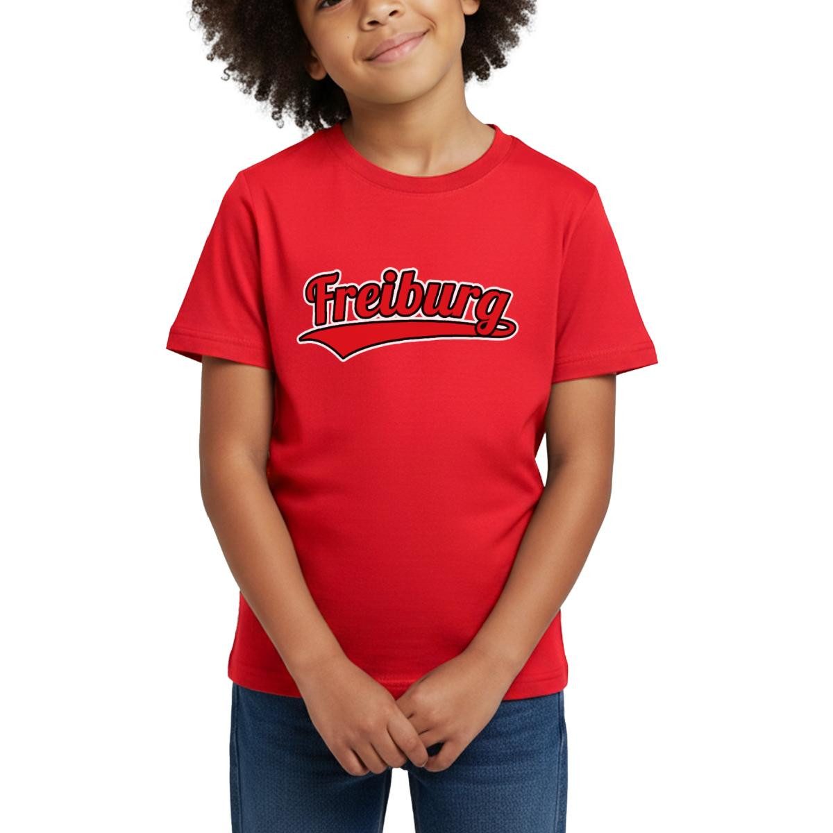Spreadshirt T-Shirt Freiburg Fußball Fan Breisgau Kinder T-Shirt (1-tlg) Fällt klein aus. Wir empfehlen, eine Größe größer zu bestellen.