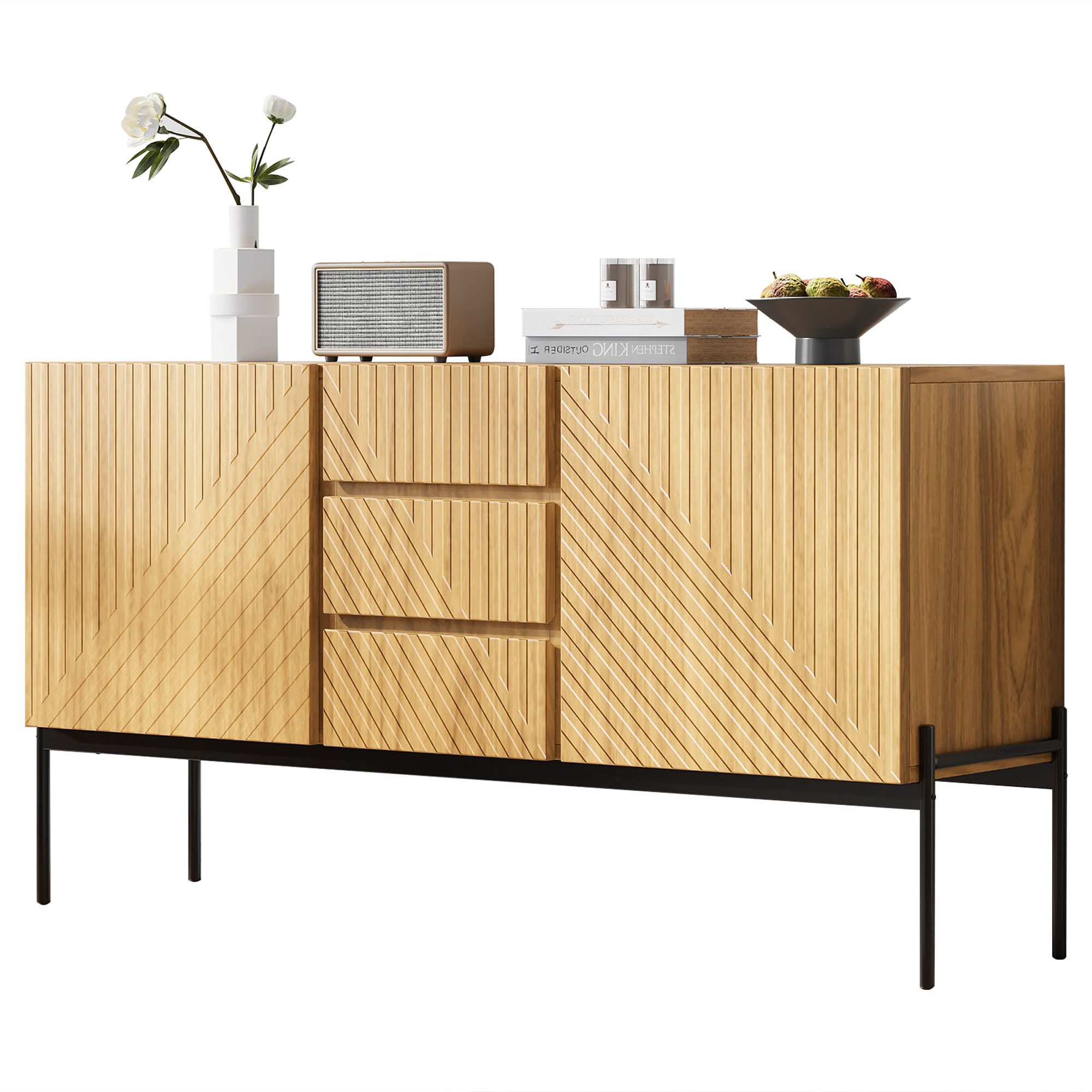 Refined Living Sideboard mit 3 Schubladen günstig online kaufen