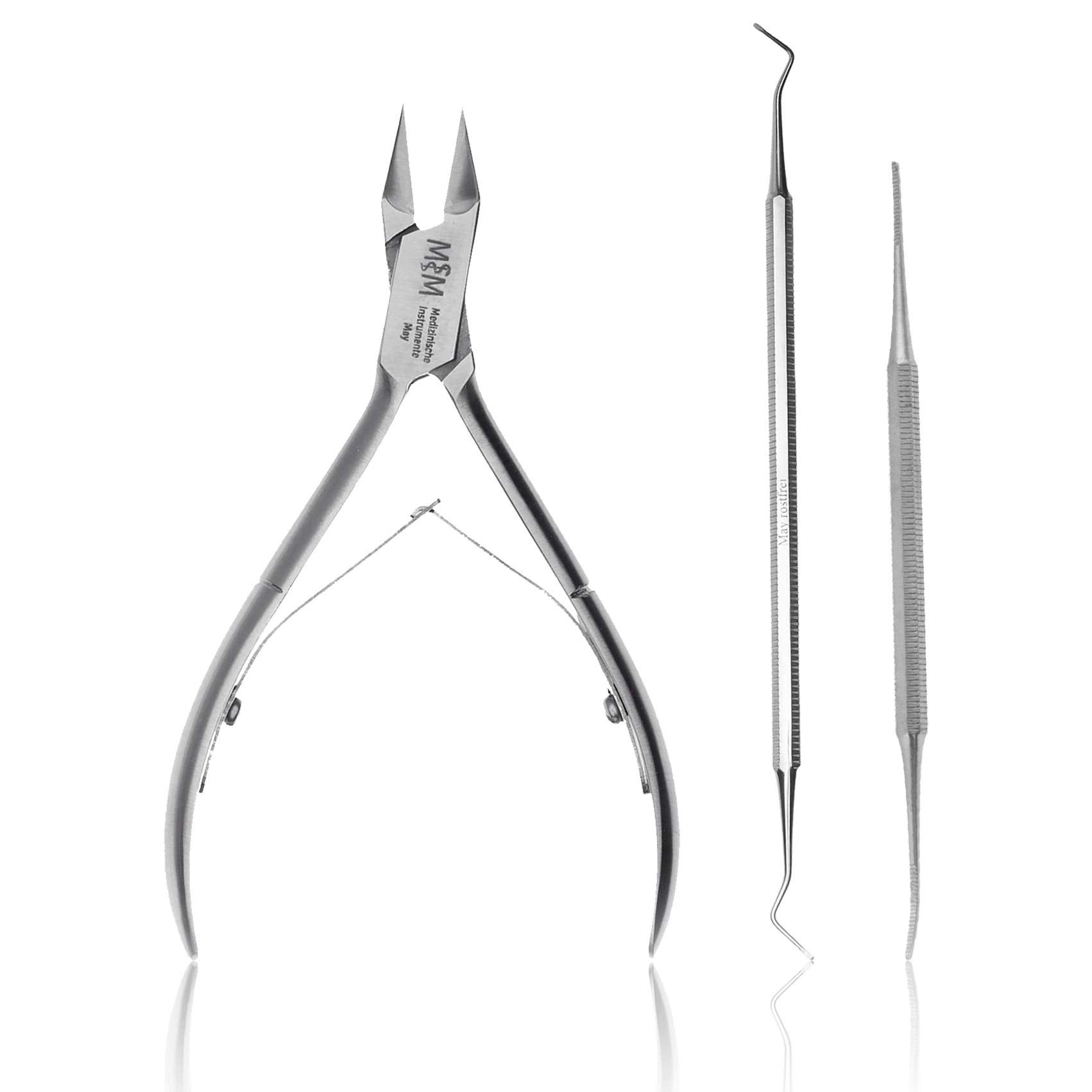 May Maniküre-Etui Profi Fußpflege-Set (3-tlg) gegen eingewachsene & dicke N günstig online kaufen