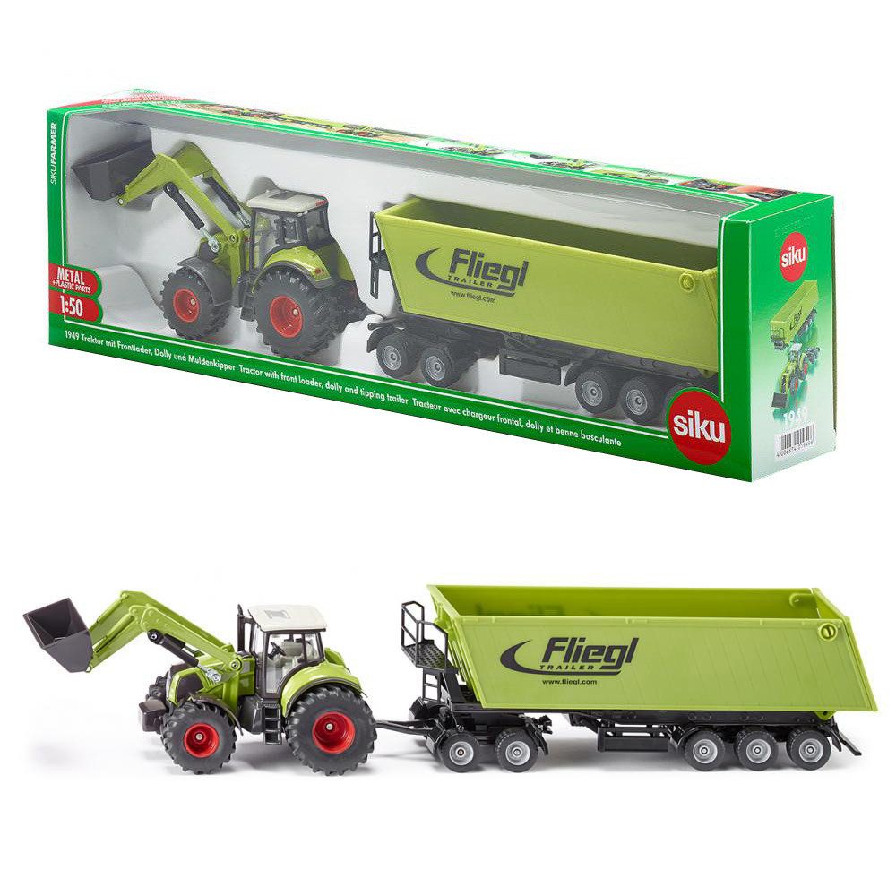 Siku Modelltraktor siku Claas Axion 850 mit Muldenkipper 1:50