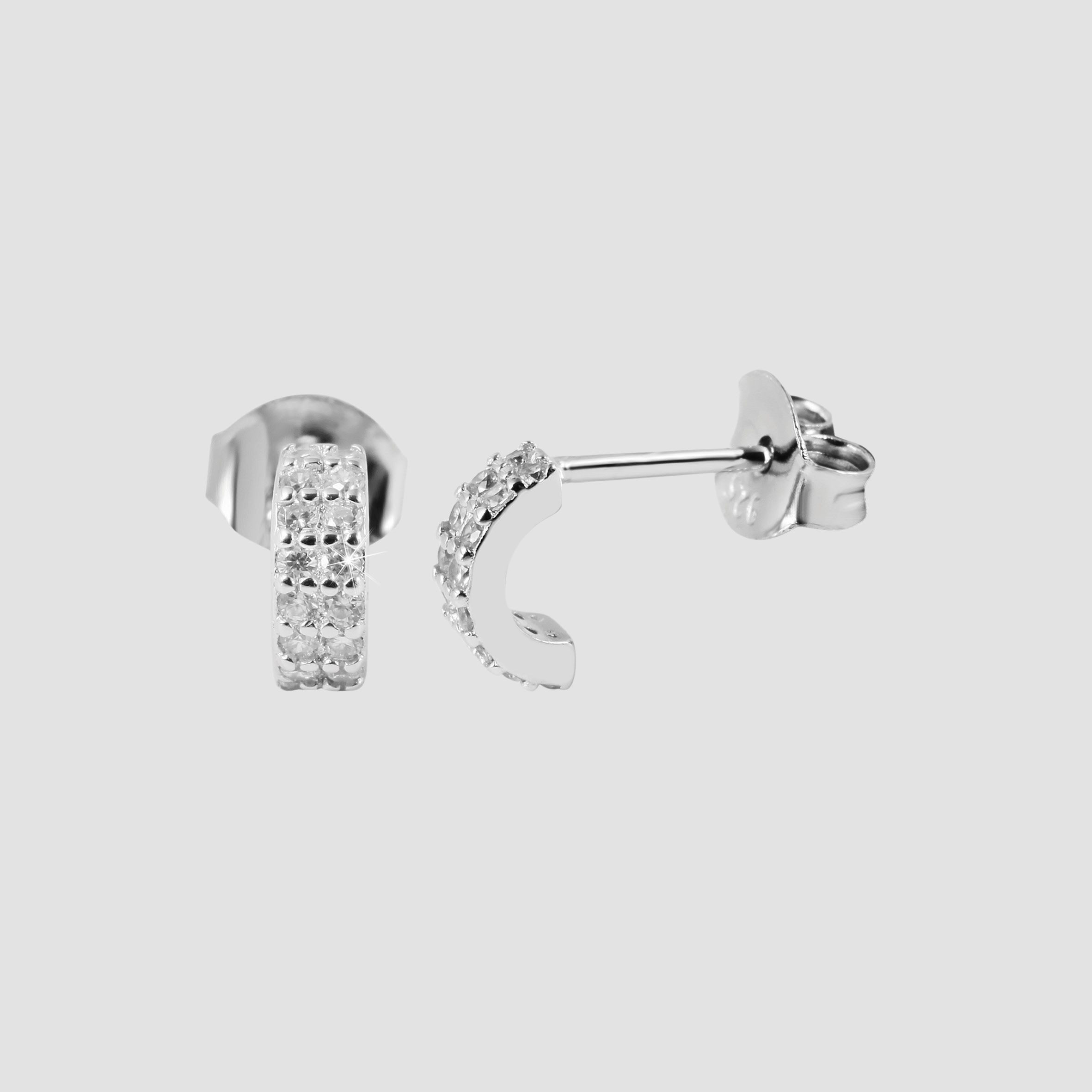 Paar Ohrhänger Ohrringe – Ohrstecker aus 925 Silber mit Zirkonia