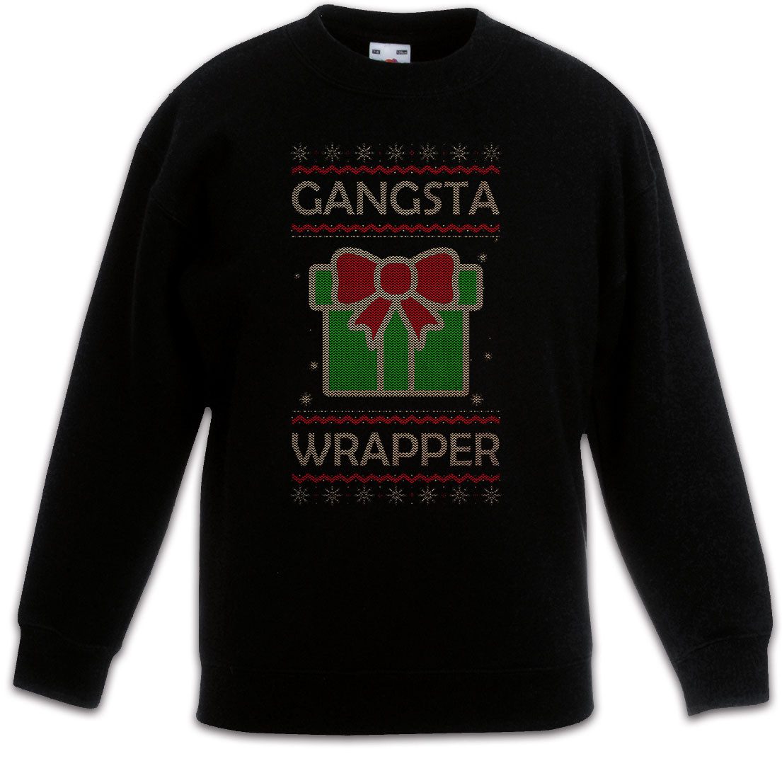 Urban Backwoods Sweatshirt Gangsta Wrapper Kinderpullover X-Mas Bad Weihnachtsmann Merry Vacation (1-tlg) Christmas Santa Movie Claus