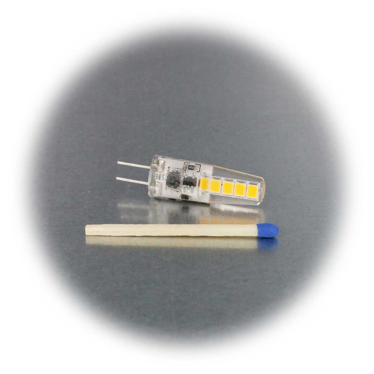 ChiliTec LED-Leuchtmittel G4 LED Birne Silikon neutralweiß 200lm 12V/2W 300°, daylight/tageslichtweiß