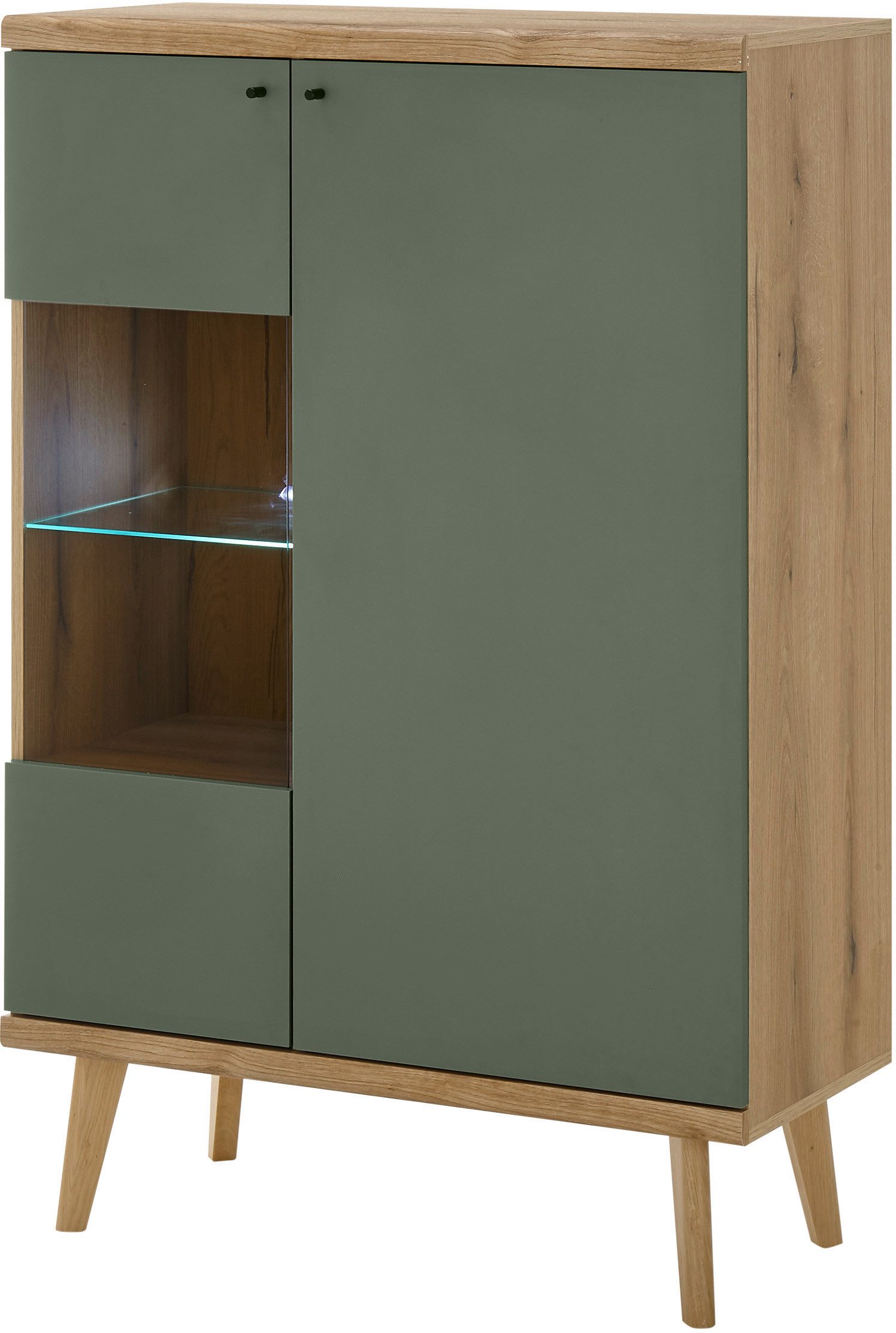 INOSIGN Vitrine MAVAS in moderner Trendfarbe, Giffe aus Metall (Schwarz), H günstig online kaufen