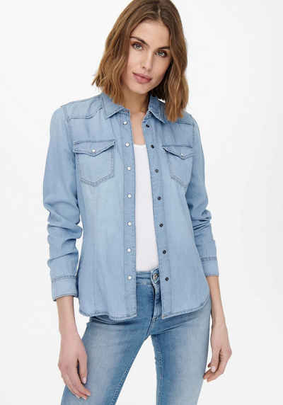 ONLY Jeansbluse »ONLROCK IT DNM LS SHIRT NOOS«