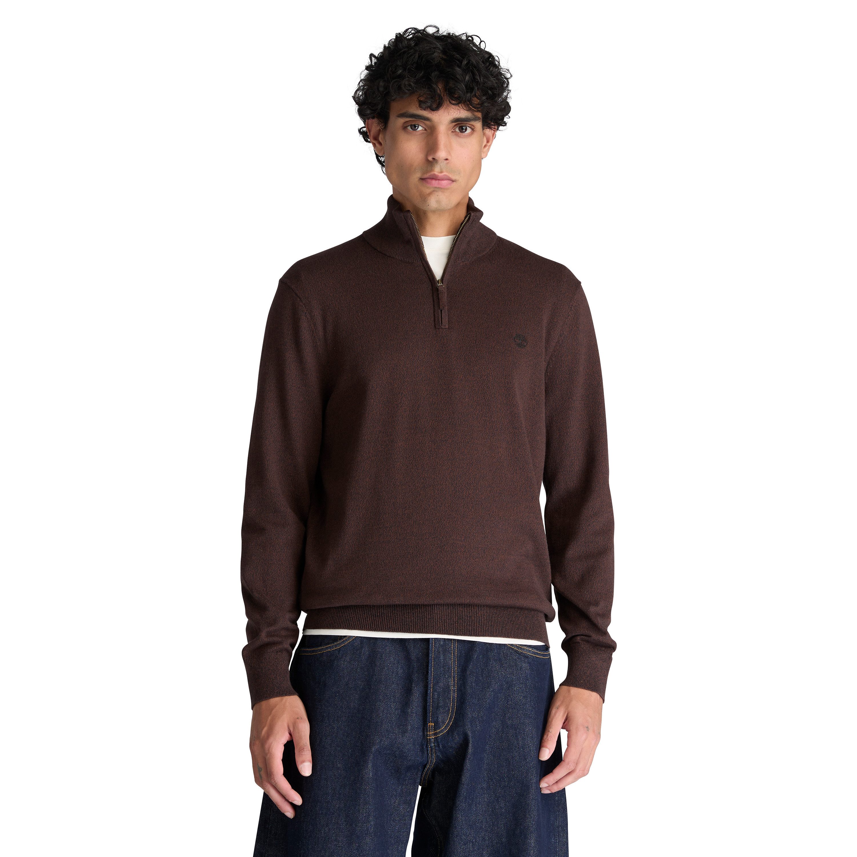 Timberland Sweatshirt WILLIAMS RIVER - Cotton 1/4 Zip Swe mit 1/4-Zip-Verschluss, aus Baumwolle, auch in großen Größen