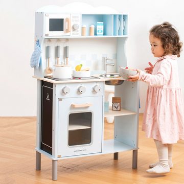 New Classic Toys® Spielzeug-Polizei Einsatzset Küchenzeile Kinderküche aus Holz Modern mit Kochfeld Holzküche