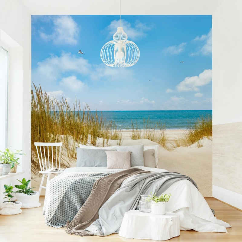 Bilderdepot24 Fototapete Strand & Meer Strand Nordsee Natur Landschaft Maritim Meerblick, Glatt, Matt, (Vliestapete inkl. Kleister oder selbstklebend), Wohnzimmer Schlafzimmer Küche Flur Motivtapete Vliestapete Wandtapete