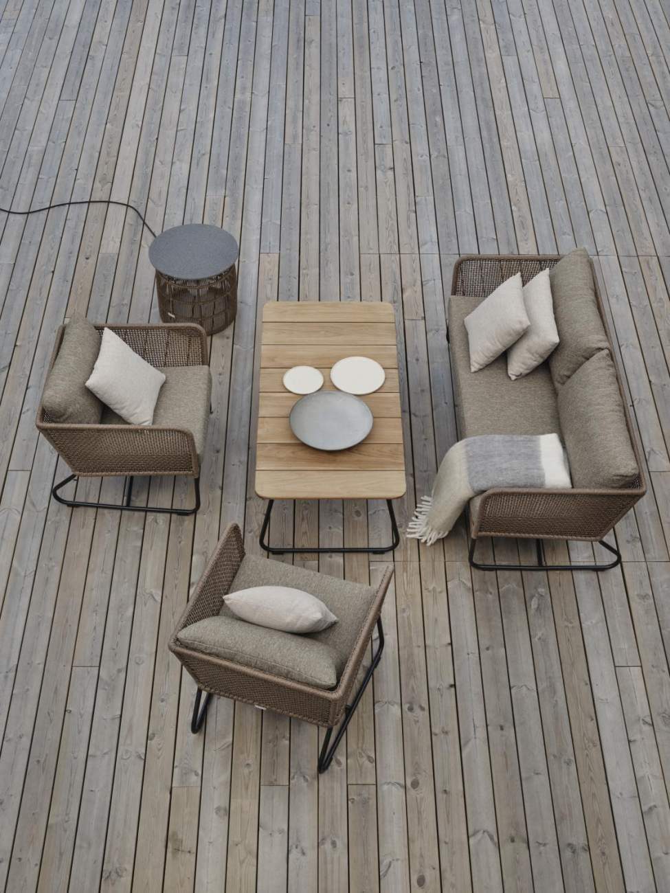 Brafab Couchtisch Nolli aus Teakholz, 140x70 cm