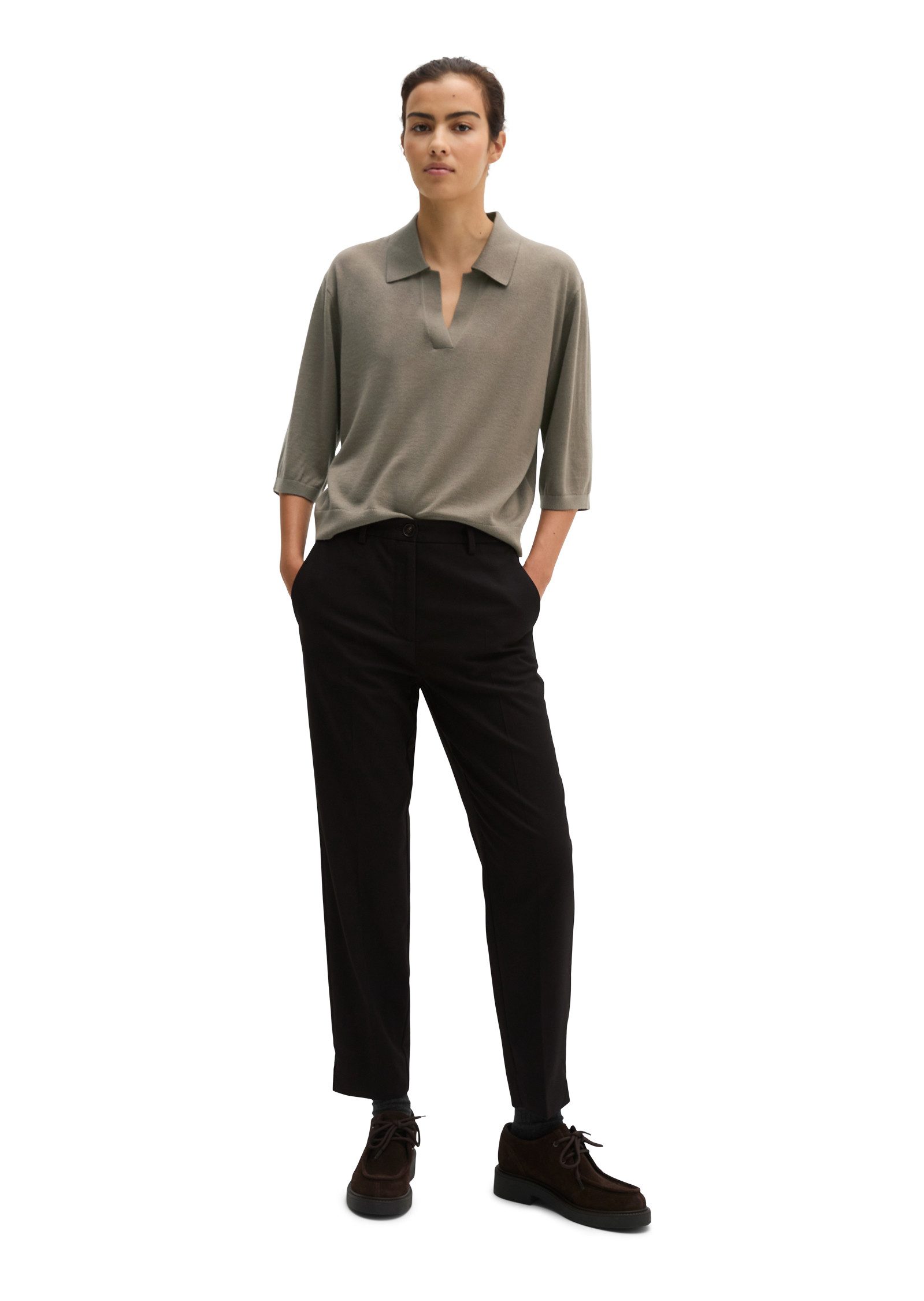 Marc O'Polo Stoffhose MALIN SLIM mit geschlitztem Saum, Slim Fit – Bild 5 von 5