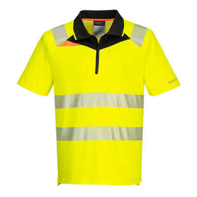 Portwest Warnschutz-Shirt DX4 Warnschutz Polo Shirt mit Reißverschluss kurzarm