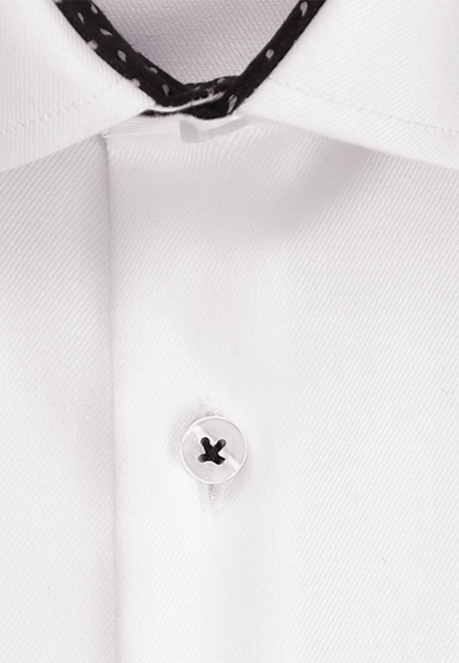 Langarm Shaped Shaped seidensticker Kentkragen Businesshemd Uni Weiß