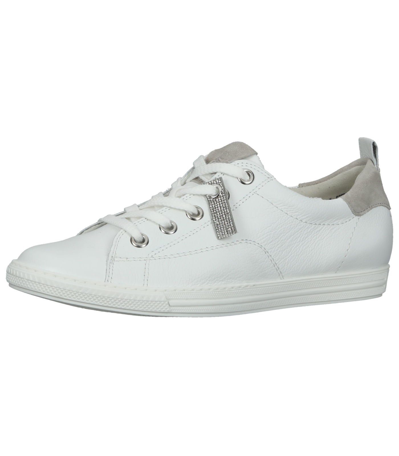 white/pearl Green Glattleder Sneaker Sneaker Paul