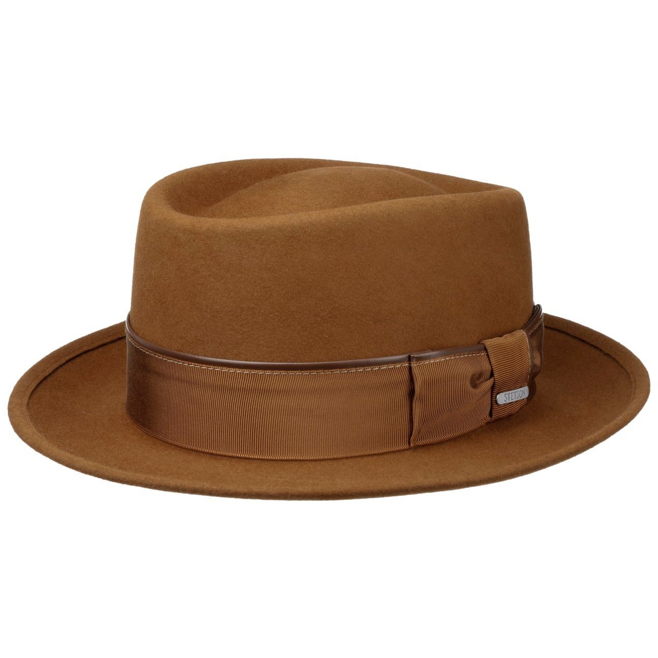 Stetson Fedora (1-St) Filzhut mit Lederband, Made in the EU