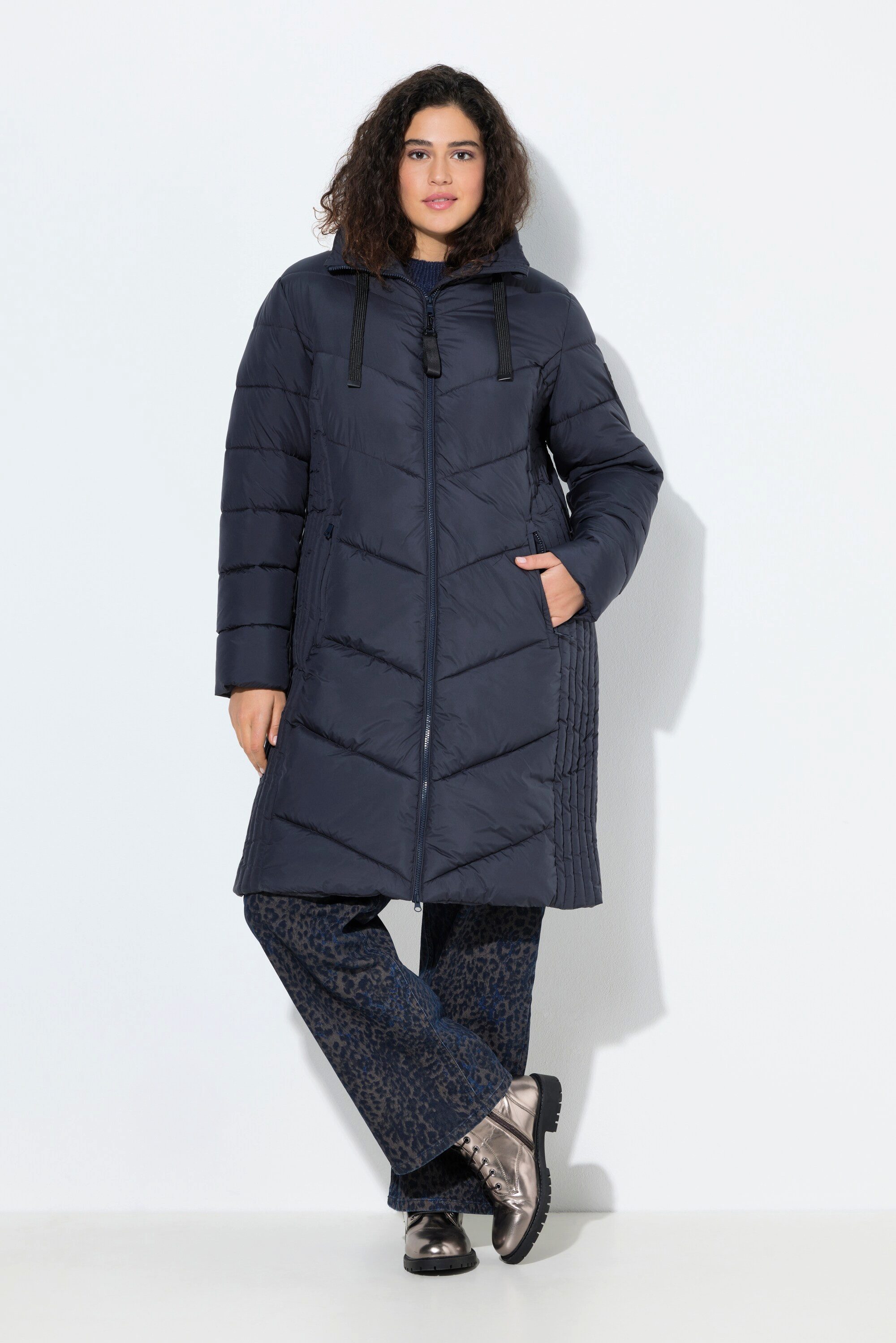 Ulla Popken Steppjacke HYPRAR Steppjacke wasserabweisend Stehkragen günstig online kaufen