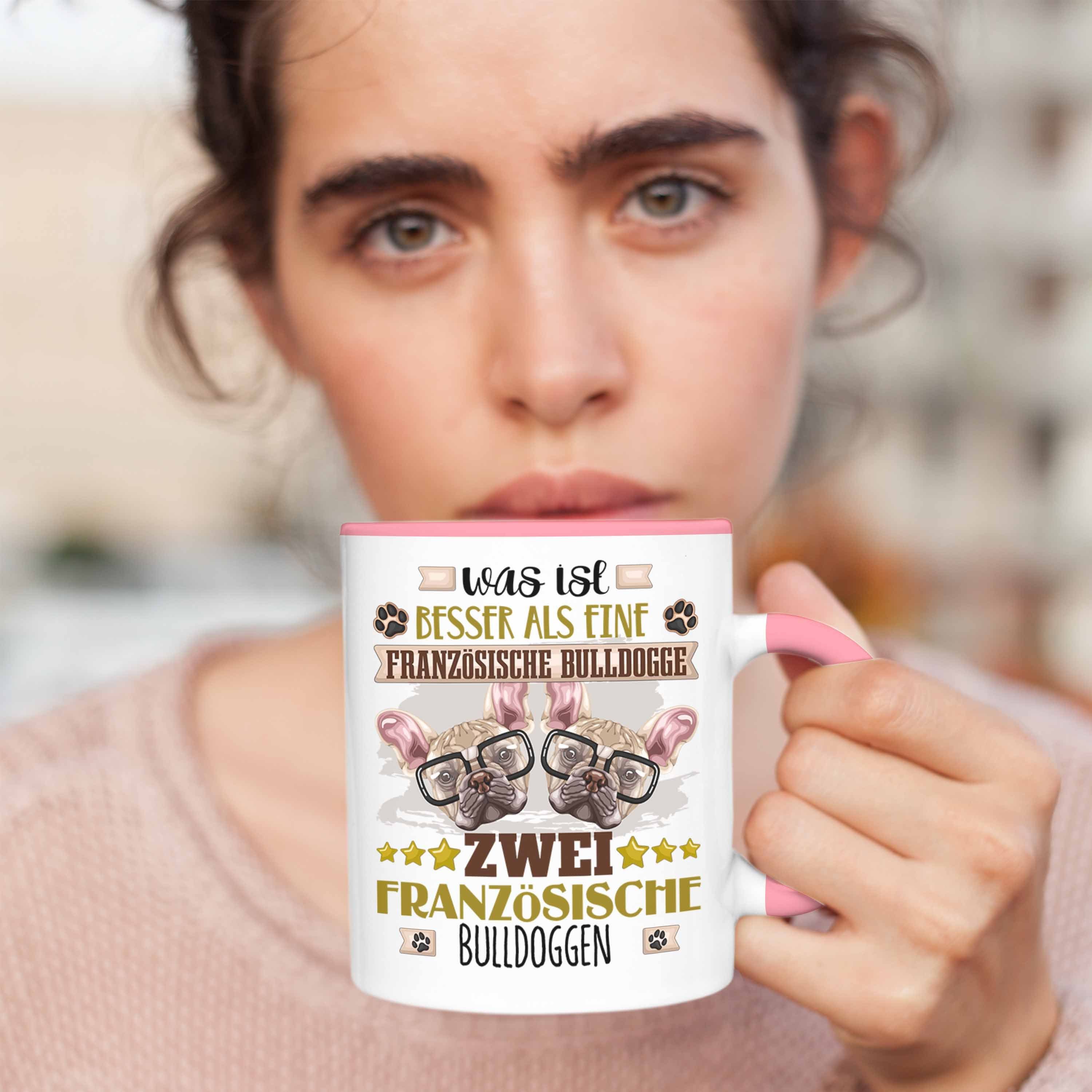 Bulldogge Geschen Lustiger Geschenk Französische Besitzer Spruch Tasse Trendation Rosa Tasse