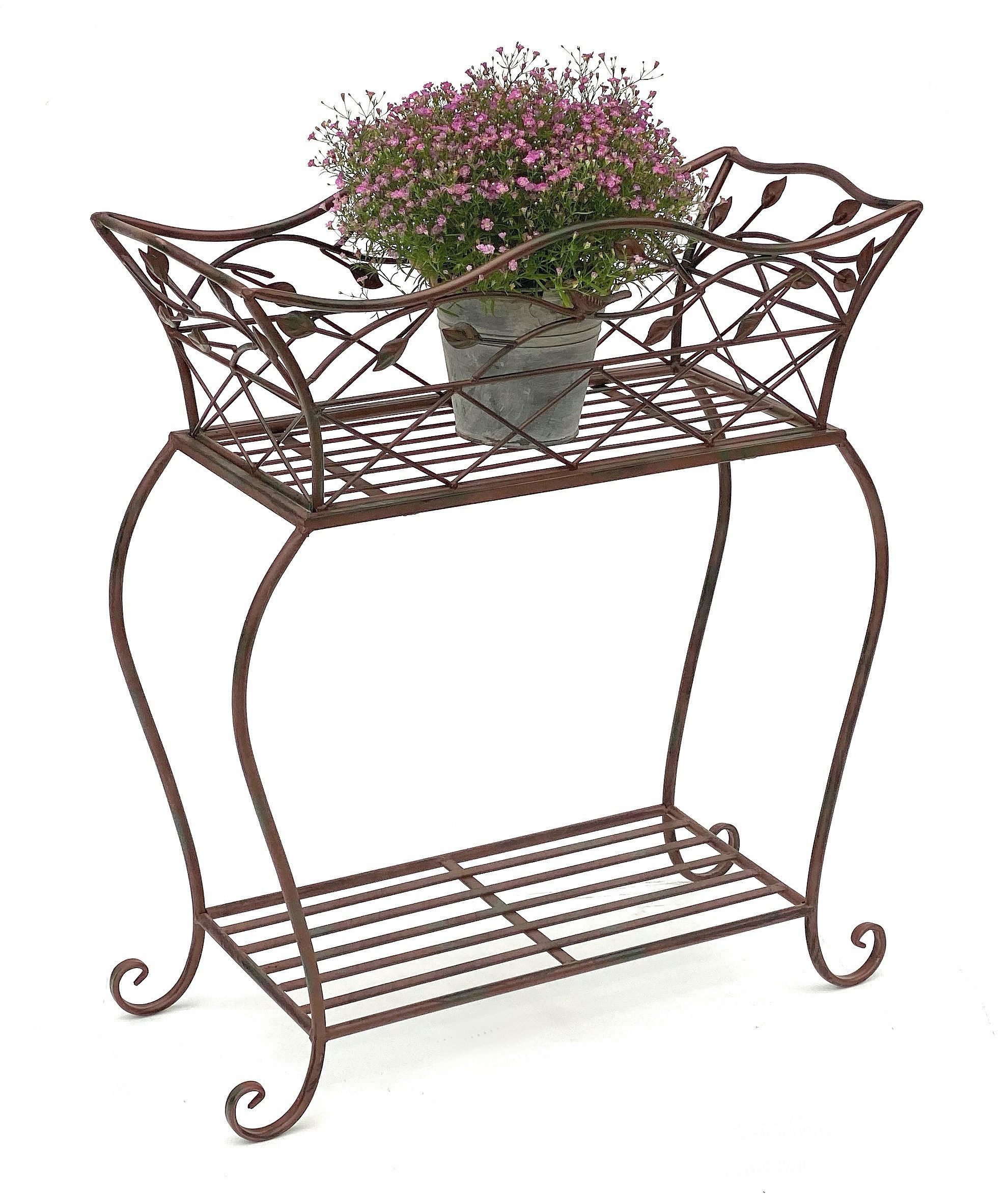 DanDiBo Blumenhocker mit Korb Blumenkasten Braun 66 cm 93980 S Pflanzenkast günstig online kaufen