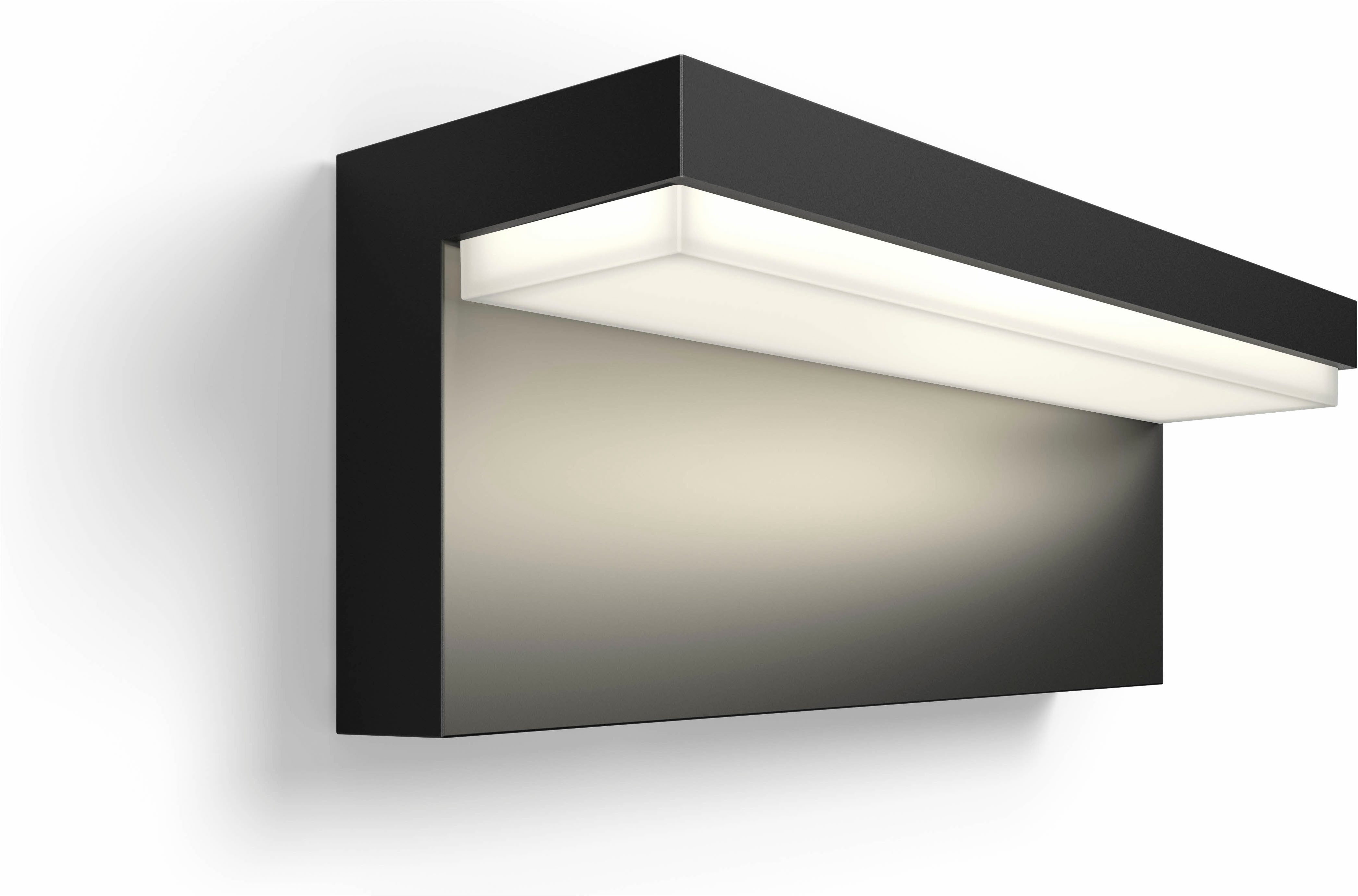 Philips Hue LED Außen-Wandleuchte Outdoor White & Color Ambiance Nyro, Abschaltautomatik, Bluetooth, CCT - über Fernbedienung, Dimmfunktion, Einschlafhilfe, Farbsteuerung, Farbwechsel, Memory, nach Trennung vom Netz, Nachtlichtfunktion, RGB, Smart Home, Timerfunktion, Weckerfunktion, dimmbar über Fernbedienung, mehrere Helligkeitsstufen, LED fest integriert, Farbwechsler, RGB, warmweiß - kaltweiß, Steuerbar per App und Stimme, Smart Home fähig, Farbfähig und Weißtöne