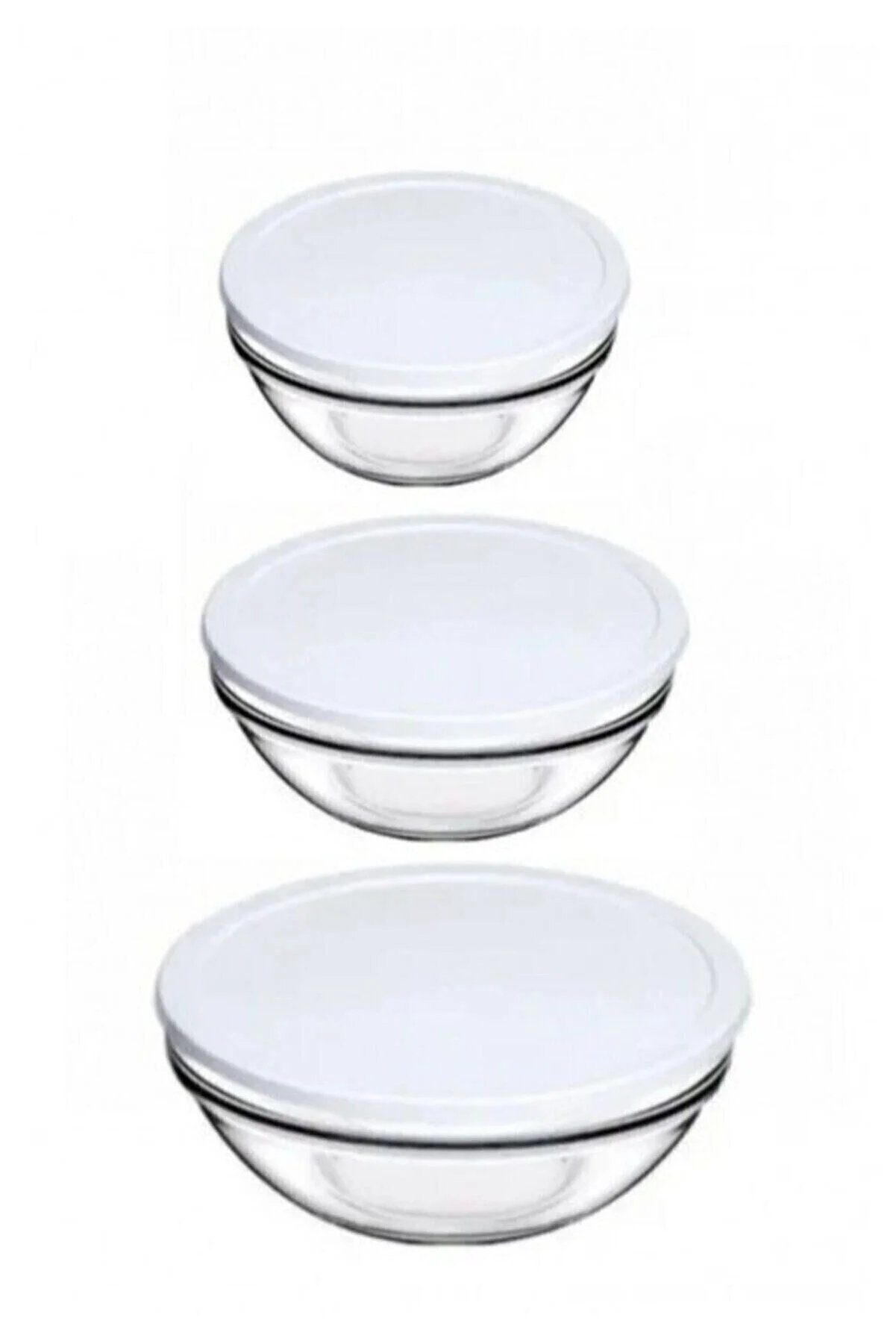 Deckel set Puddingschalen Glasschalen 3er mit Pasabahce (3-tlg) Dessertschalen, Schale