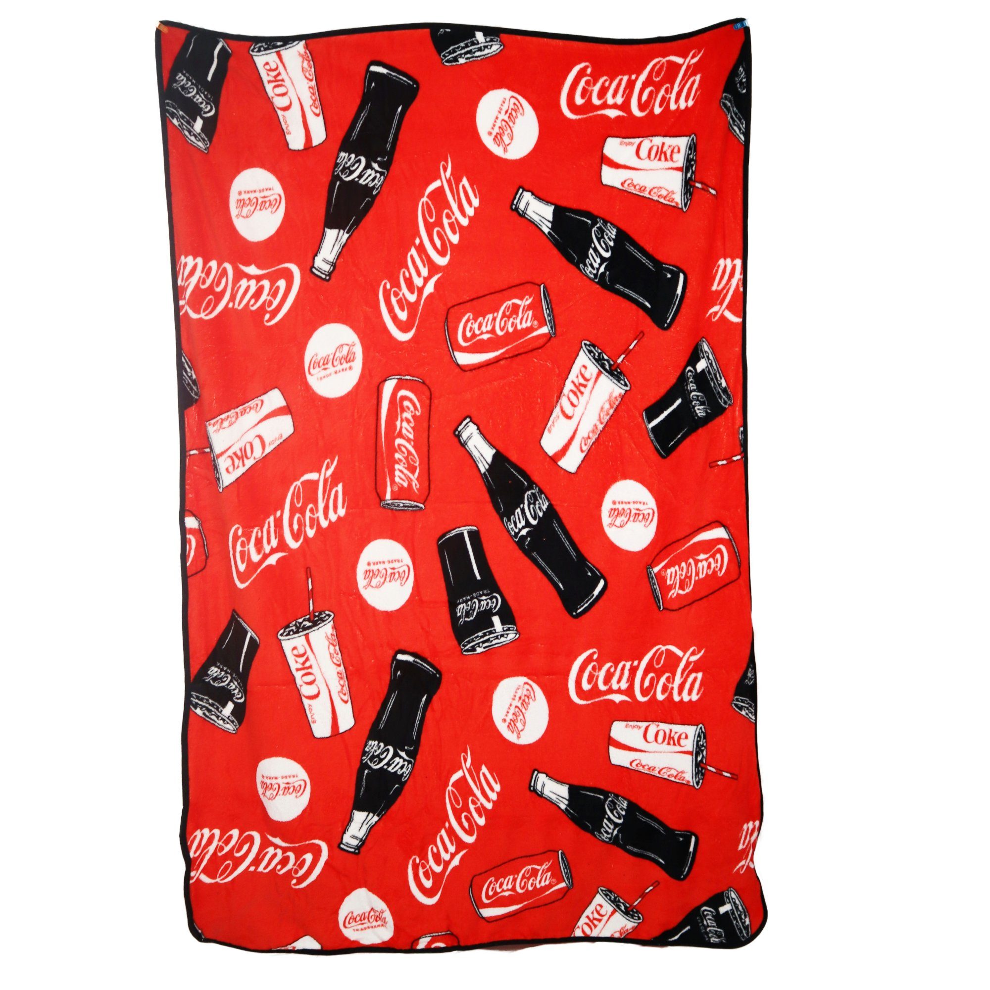 Wohndecke Coca Cola warme Fleecedecke leichte Kuscheldecke 120x150 cm, COCA günstig online kaufen
