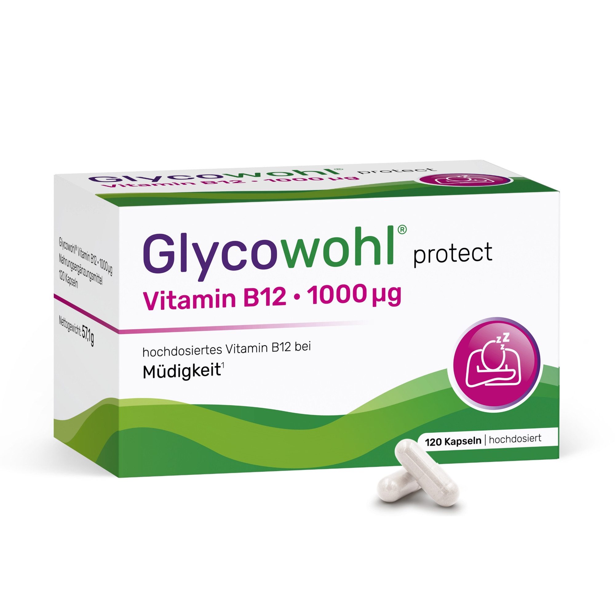 Glycowohl® Vitamin B12 1000 µg hochdosiert vegan Kapseln, 66.6 g 0.0 ml
