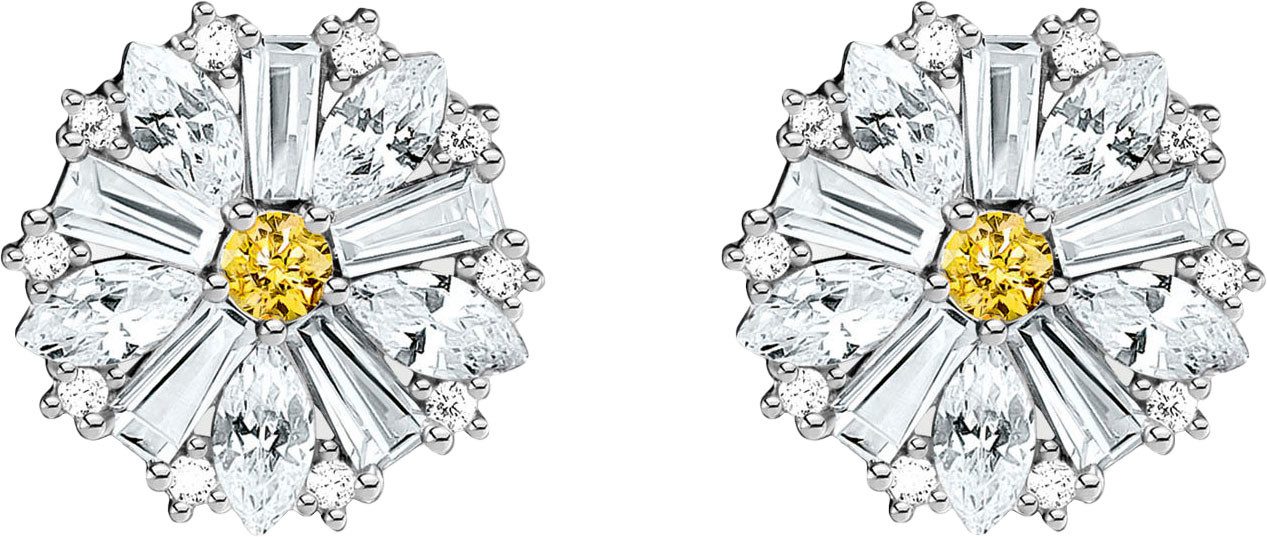 THOMAS SABO Paar Ohrstecker Lovely Daisy Ohrstecker groß, mit Zirkonia (synth)