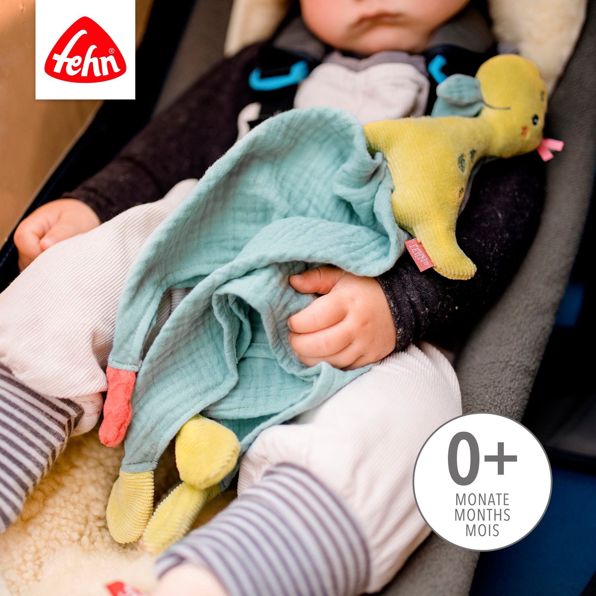 Fehn Kuscheltuch Happy Dino, Schmusetuch