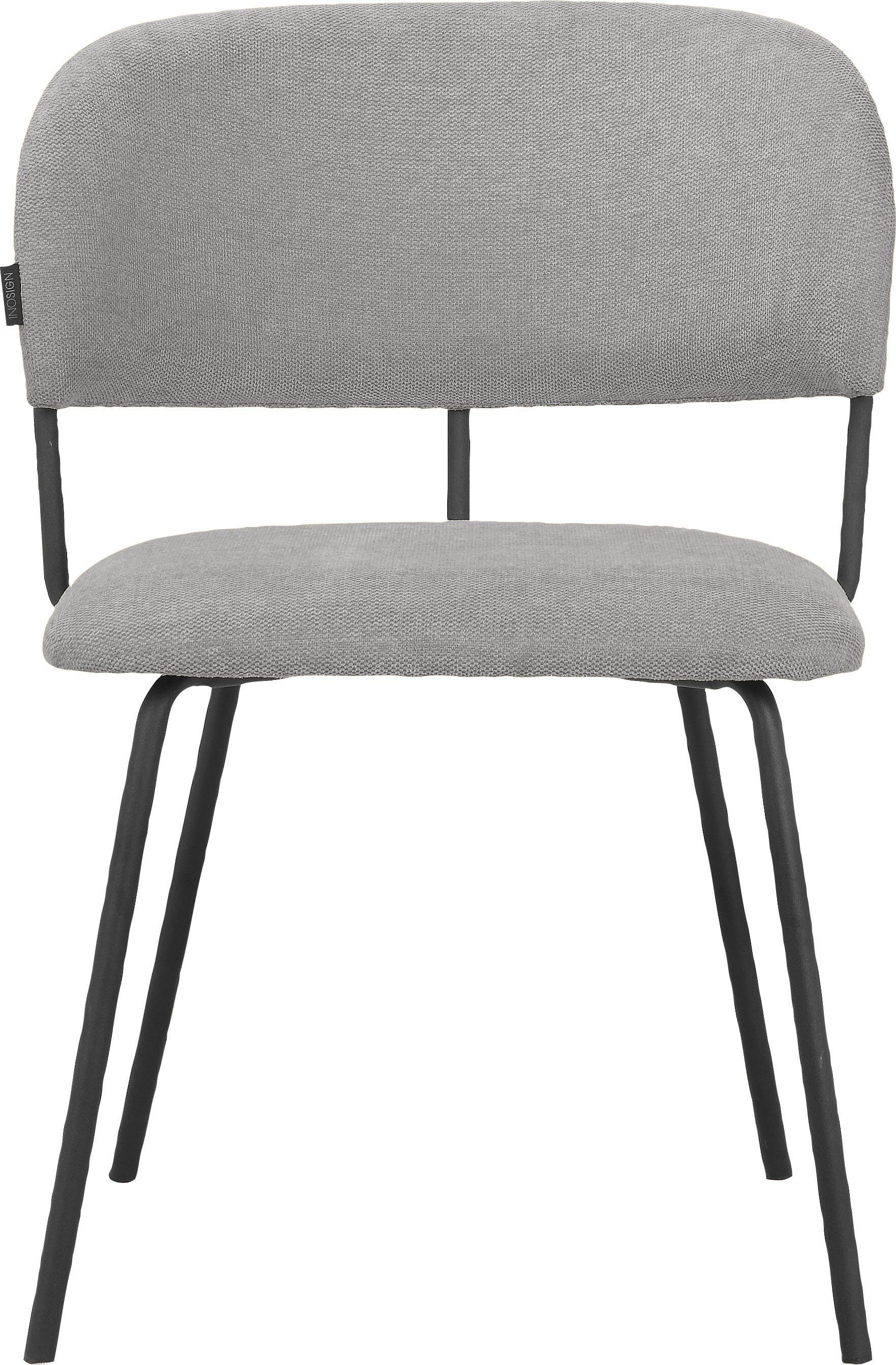 grau mit Esszimmerstuhl Sitzhöhe | Polsterung, St), Rücken Taous Sitz Metall, Gestell (2 aus und INOSIGN mit 48 cm grau