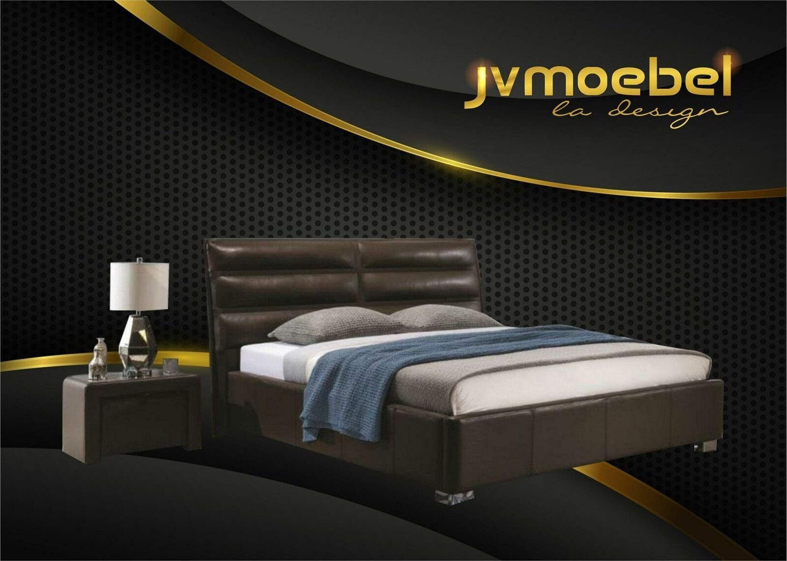JVmoebel Bett, Möbel Luxus Modern Betten Polster Gestell Betten Schlafzimmer