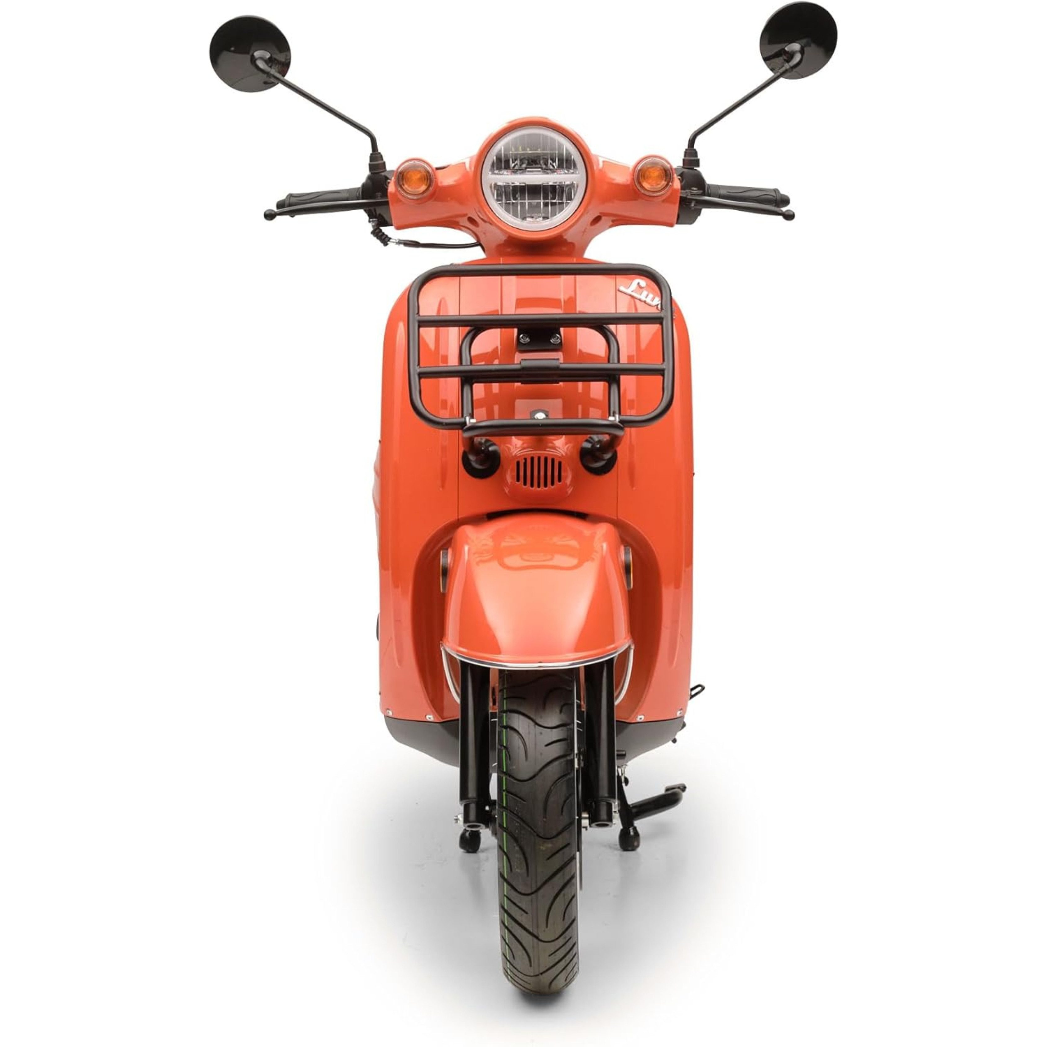 Burnout Motorroller Luna in Grau, Silber, Blau oder Rot, 50 ccm, 45 km/h, Euro 5, Unverwechselbares Retro Design, Mofa