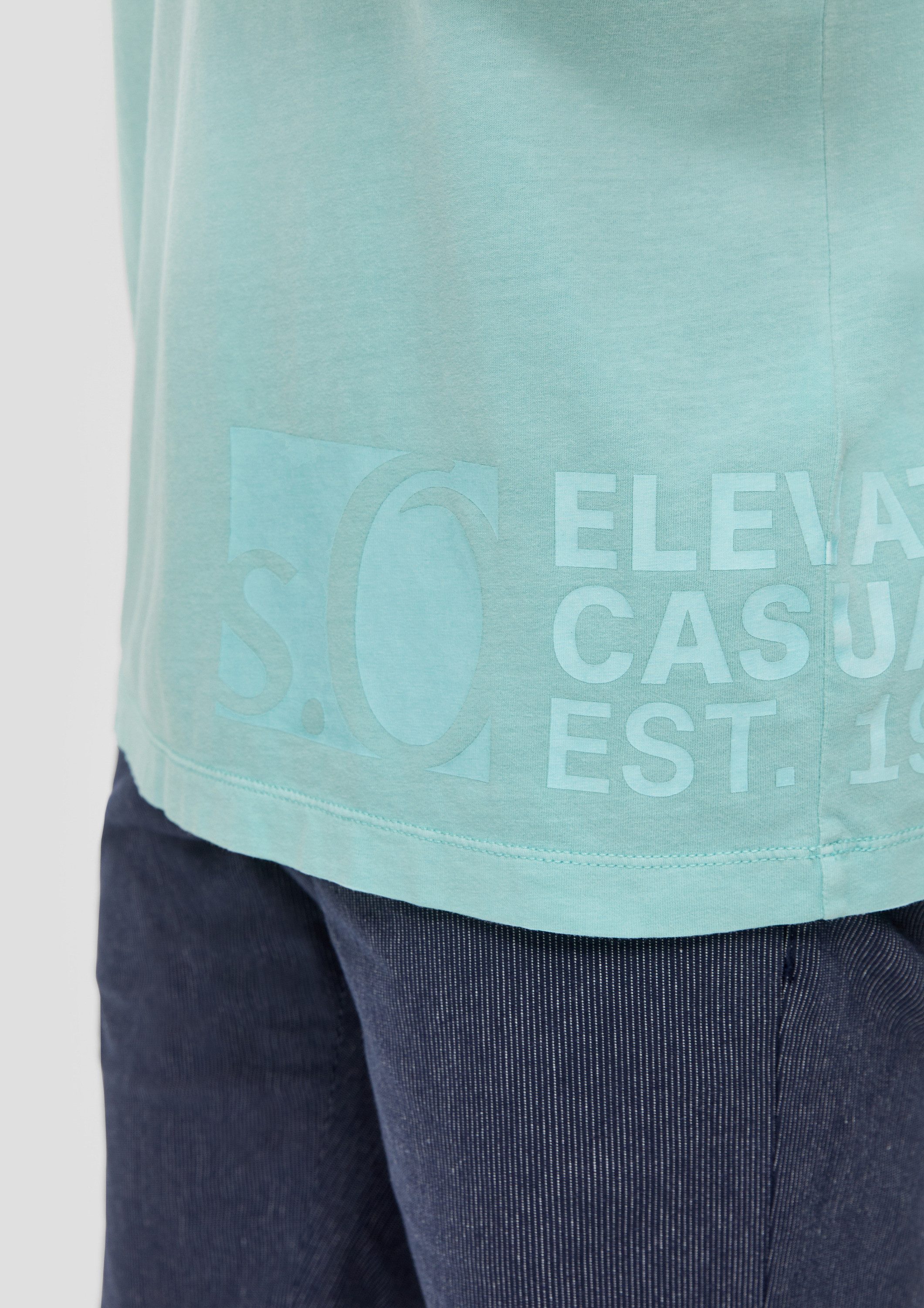 s.Oliver Kurzarmshirt T-Shirt T-Shirt mit Label-Print