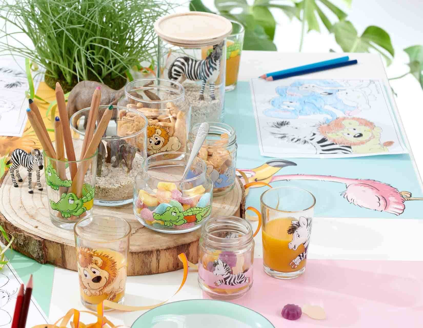 Ritzenhoff & Breker Kinderbecher Tiere & Berufe Kindergläser 205 ml 24er Set, 24-tlg., Glas
