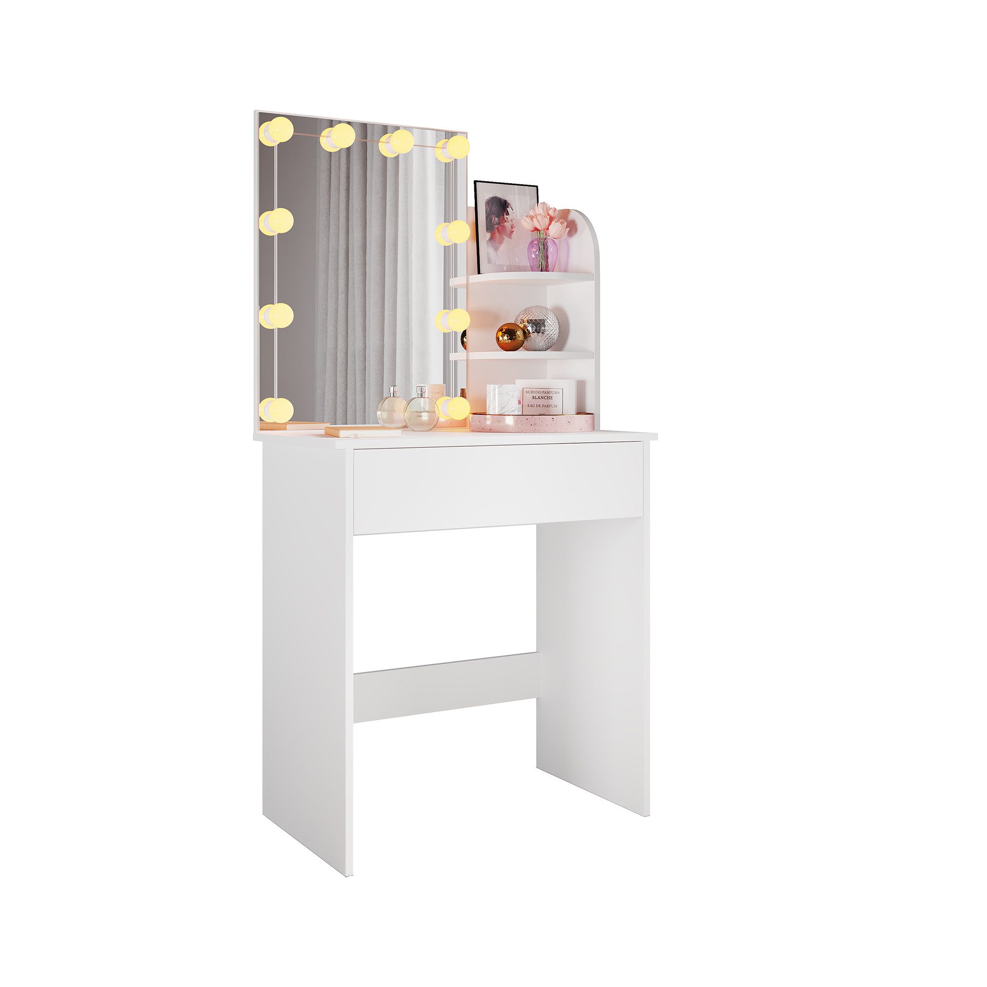 SONNI Schminktisch Schminktisch klein Erhältlich mit Beleuchtung,Schwarze/w günstig online kaufen