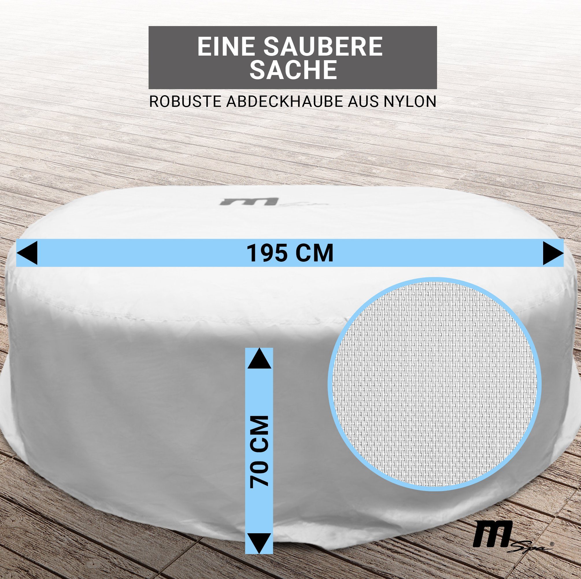 mSpa Pool-Abdeckplane Whirlpool Plane Pool Abdeckplane Miweba Whirlpool Abdeckhaube (1-St), Original MSpa - Zubehör - Abdeckhaube Abdeckung