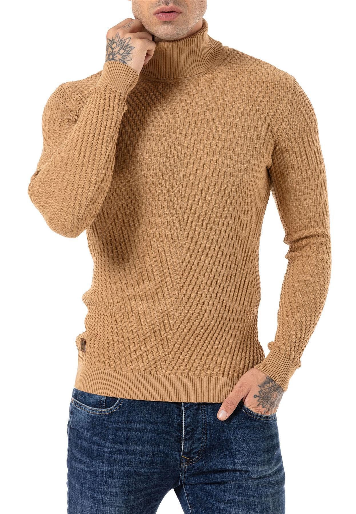 RedBridge Strickpullover Red Bridge Herren Pullover Rollkragen Strickpullov günstig online kaufen