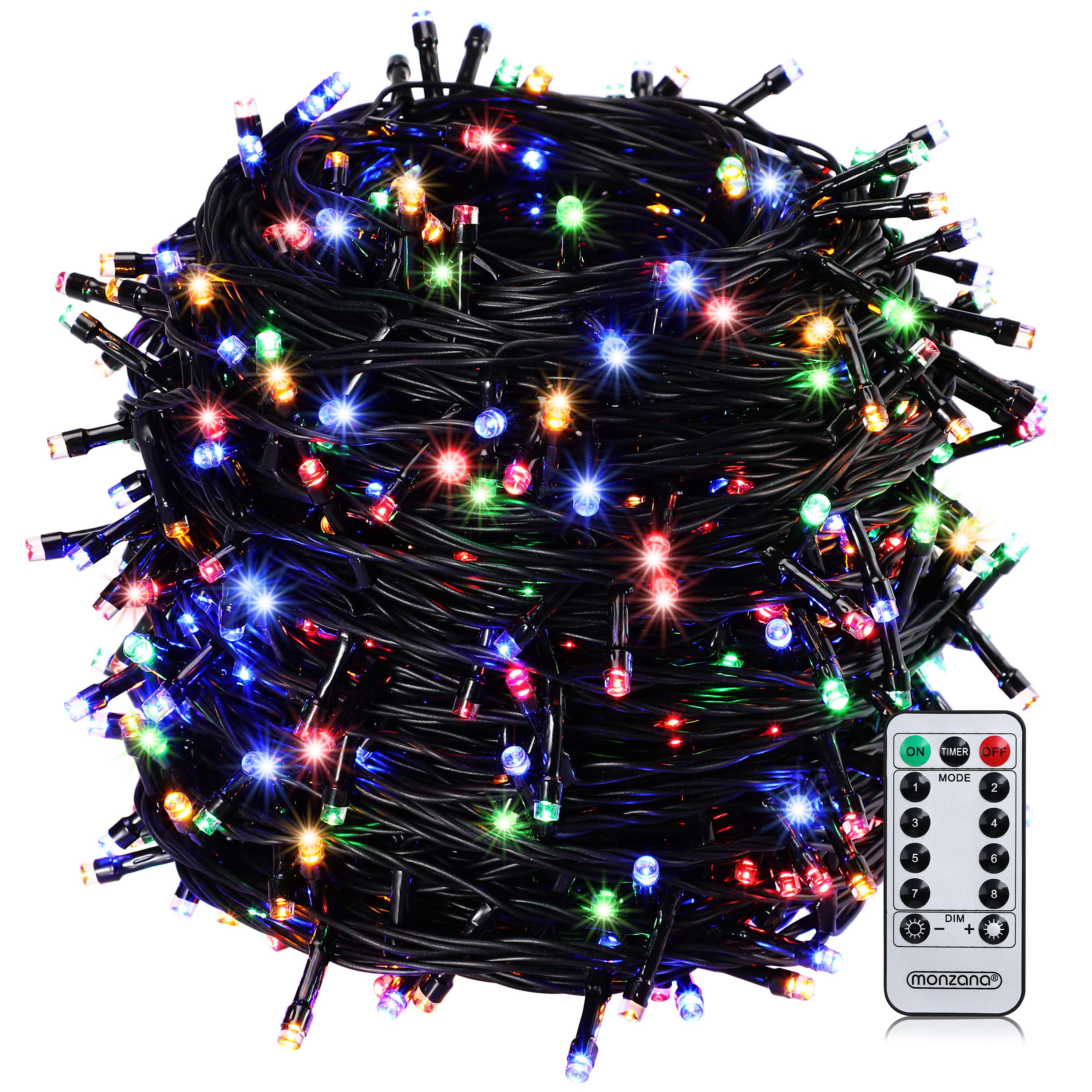 monzana Lichterkette, 200/400/600 LEDs warmweiß/kaltweiß/bunt Weihnachtsbaum