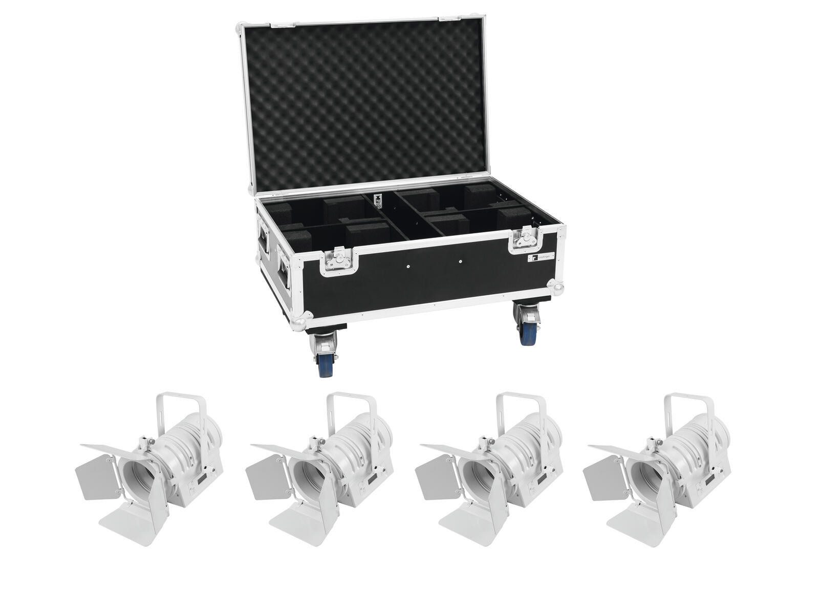 Discolicht EUROLITE Set 4x LED THA-40PC ws + Case